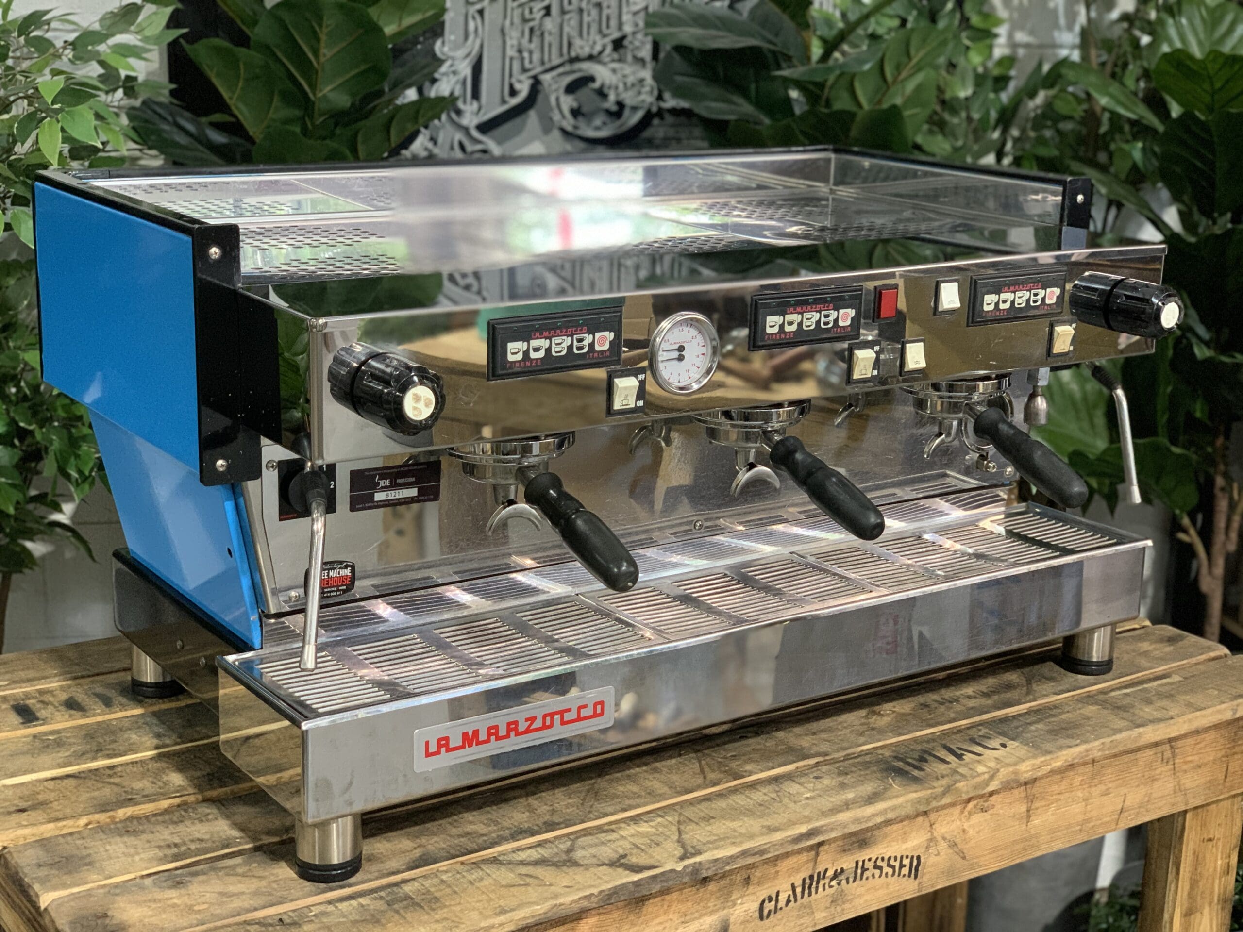 La Marzocco Linea Classic Bright - 3 Group Commercial Espresso Machine - Blue