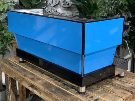 La Marzocco Linea Stainless Steel Bright - 3 Group Commercial Espresso Machine - Blue