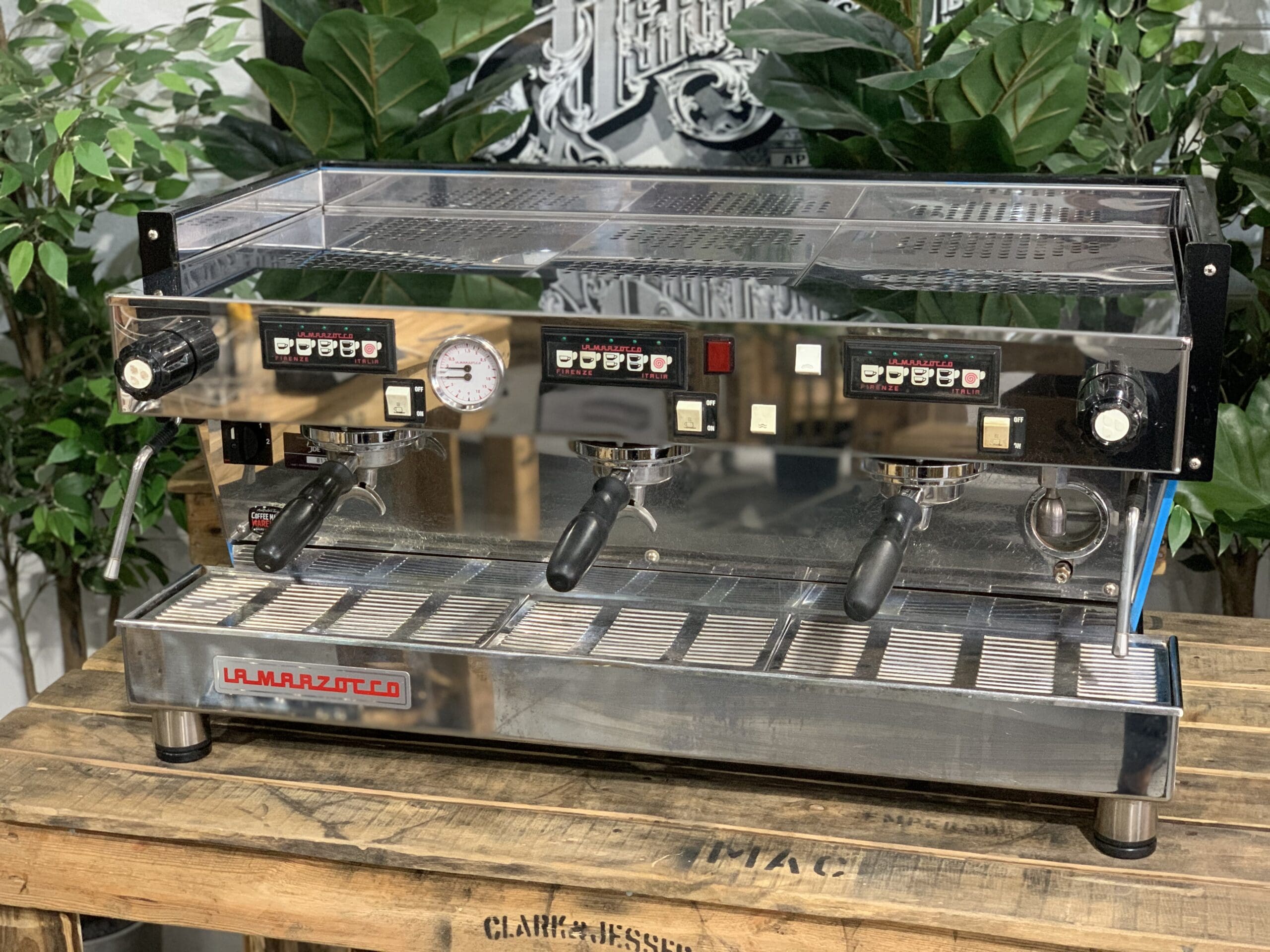 La Marzocco Linea Classic Bright - 3 Group Commercial Espresso Machine - Blue