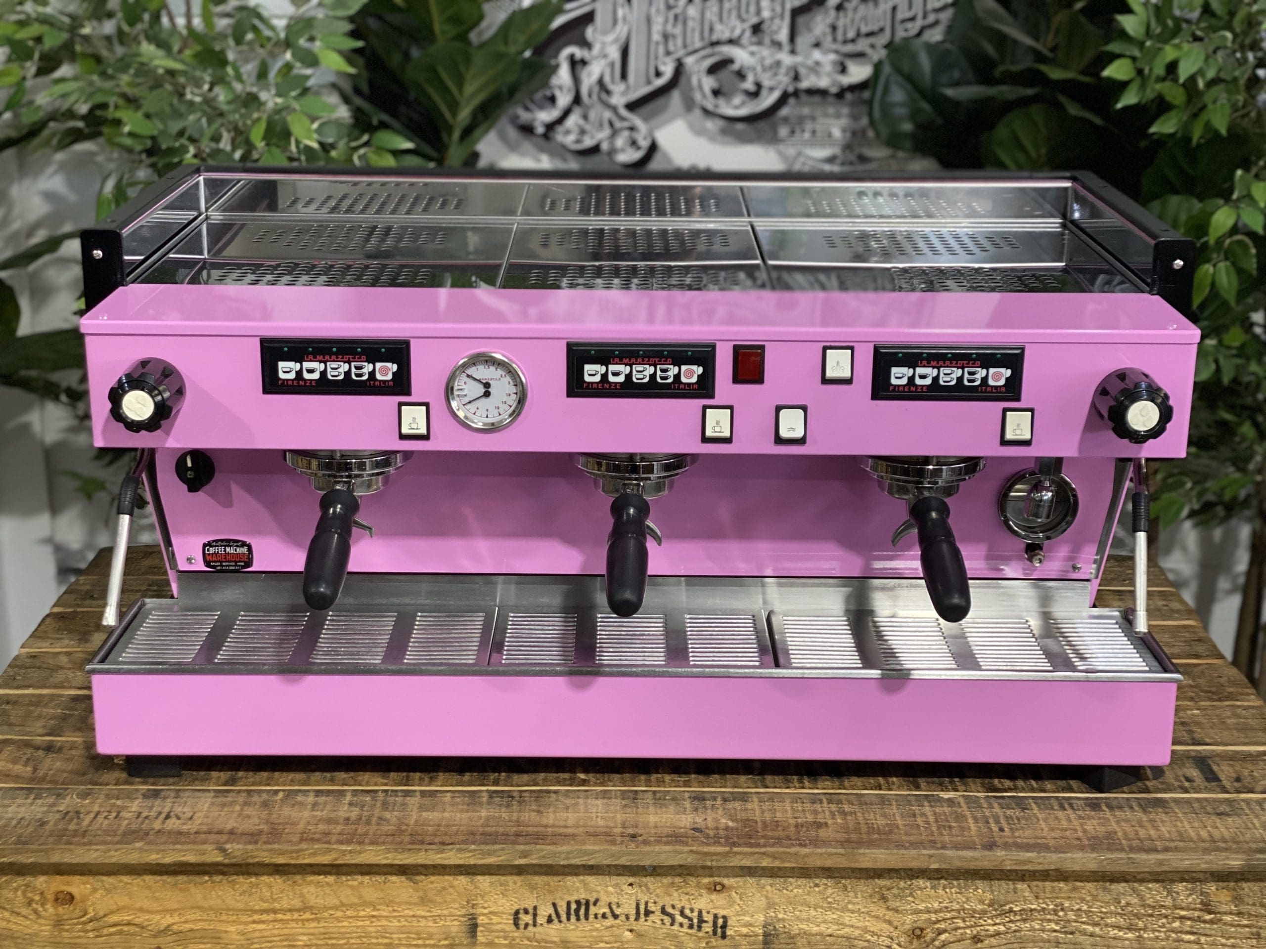 La Marzocco Linea Classic Contemporary - 3 Group Commercial Espresso Machine - Pink