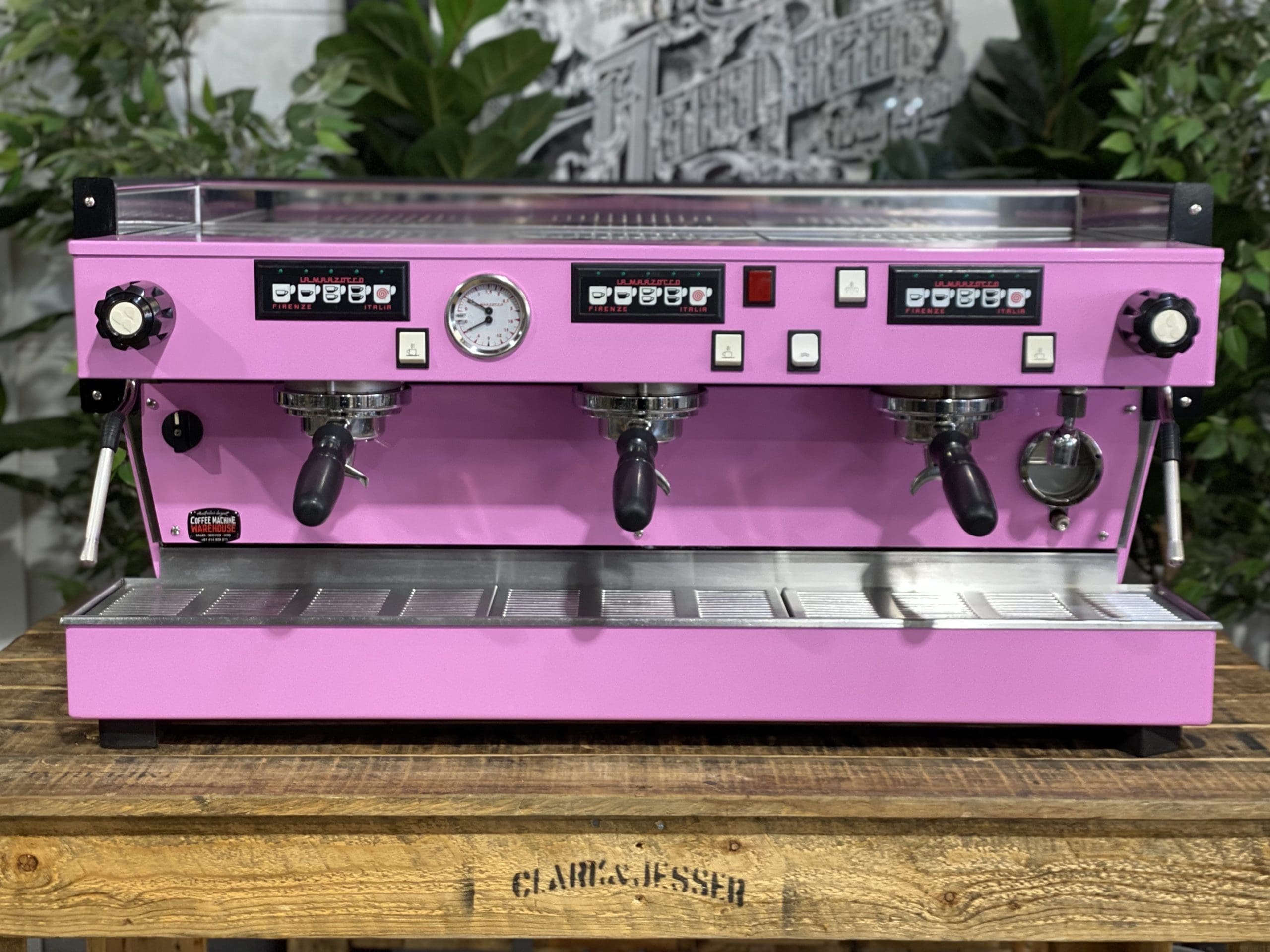 La Marzocco Linea Classic Contemporary - 3 Group Commercial Espresso Machine - Pink