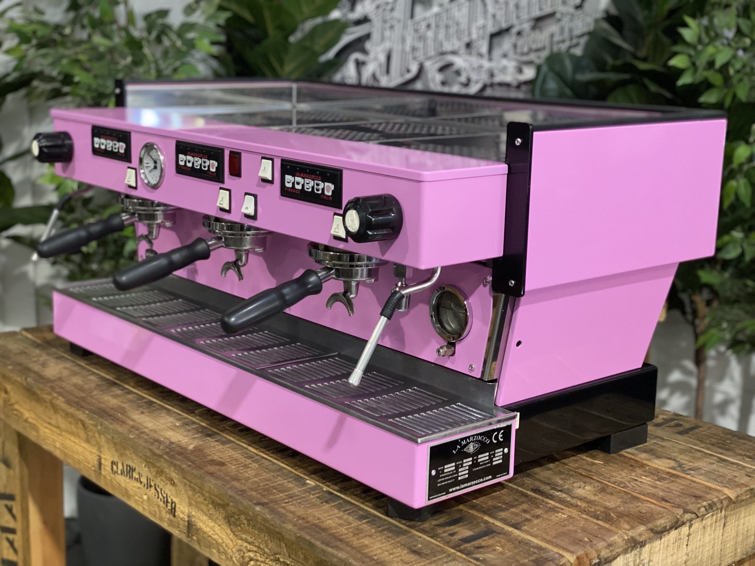 La Marzocco Linea Classic Contemporary - 3 Group Commercial Espresso Machine - Pink