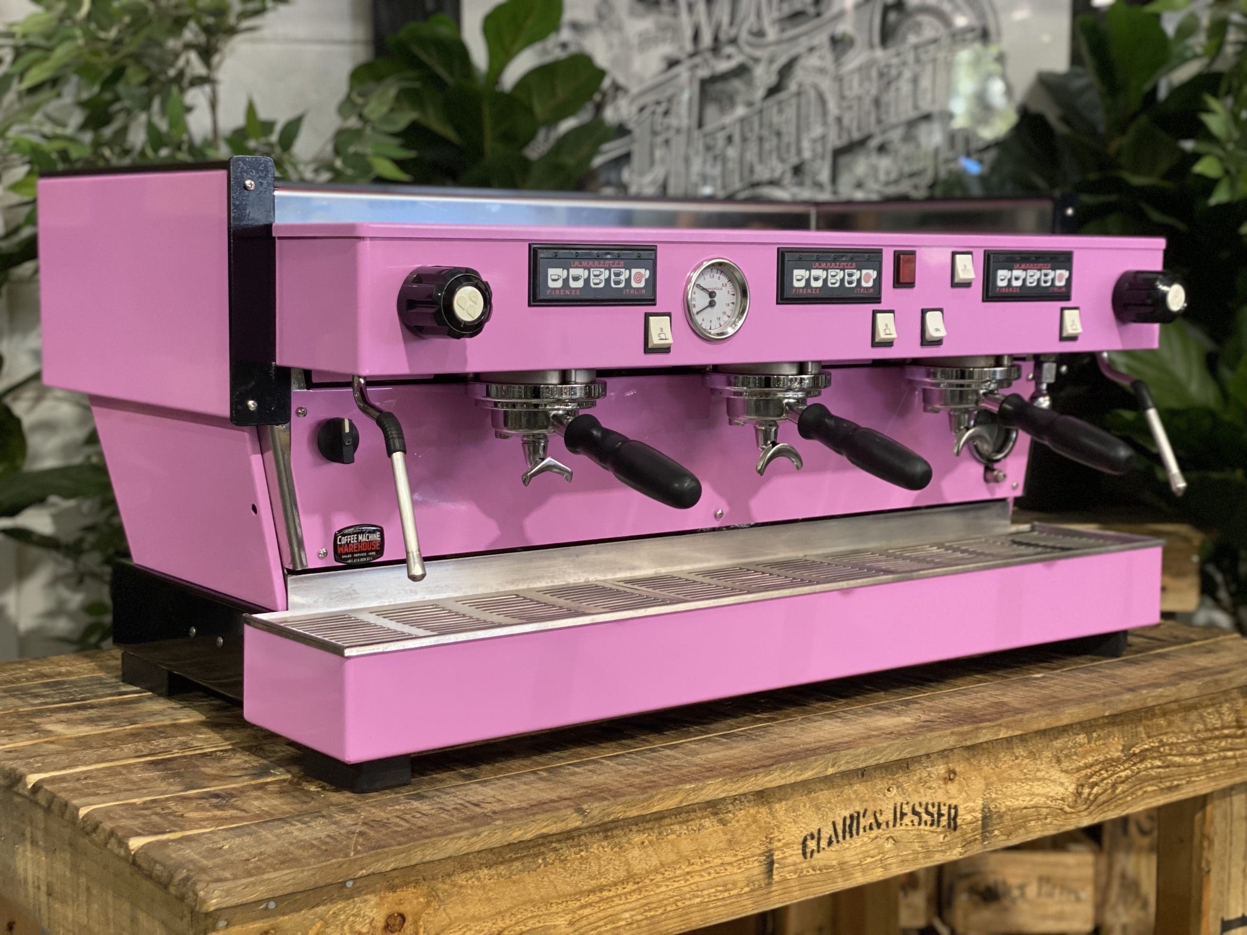 La Marzocco Linea Classic Contemporary - 3 Group Commercial Espresso Machine - Pink