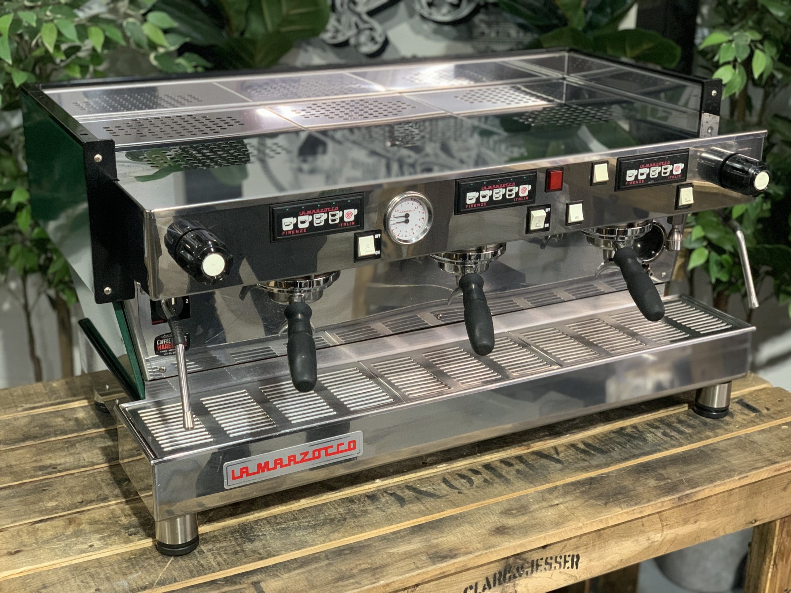 La Marzocco Linea Dark - 3 Group Commercial Espresso Machine - Green