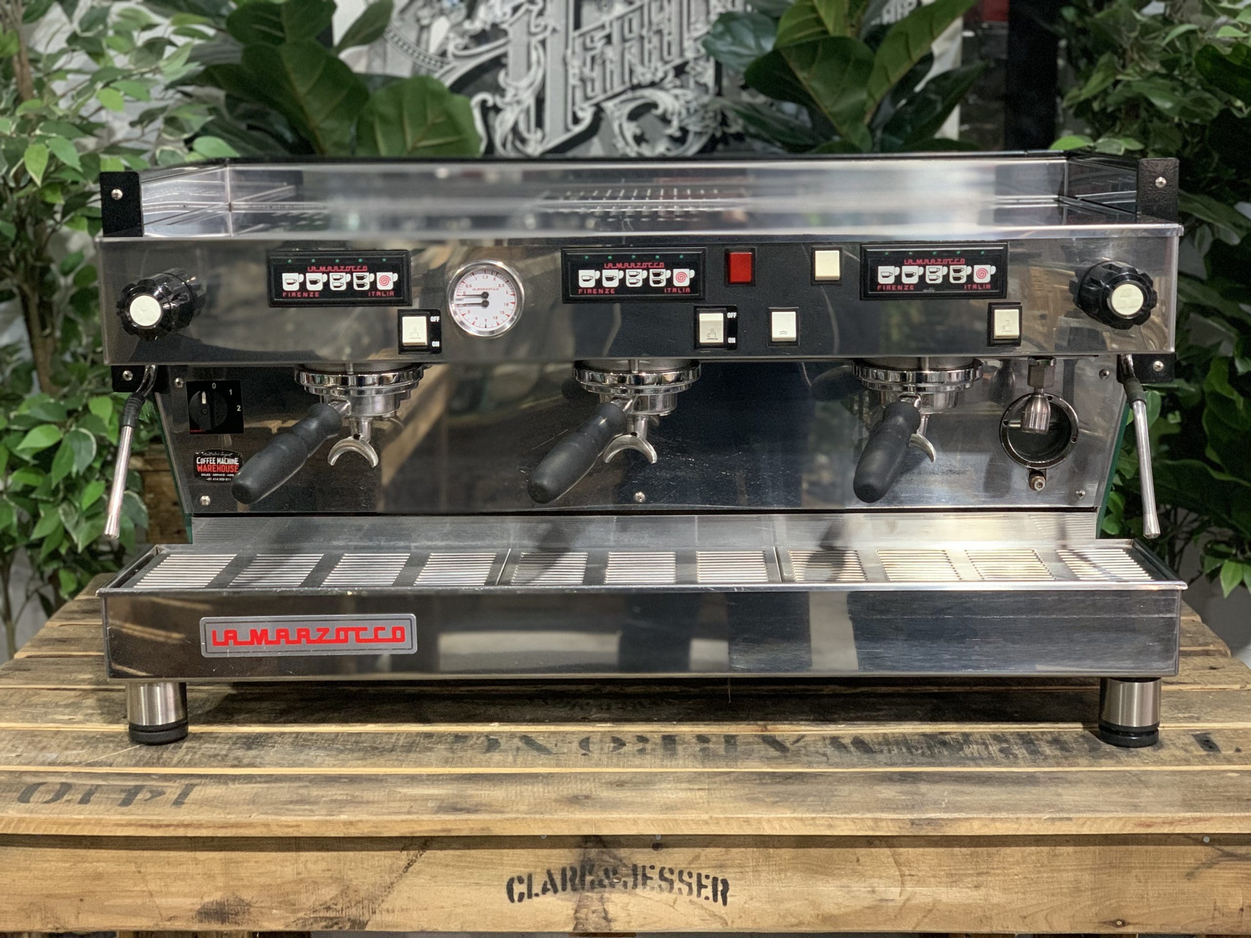 La Marzocco Linea Dark - 3 Group Commercial Espresso Machine - Green