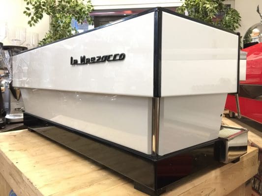 La Marzocco Linea with Chrono Touch Pads - 4 Group Commercial Espresso Machine - White