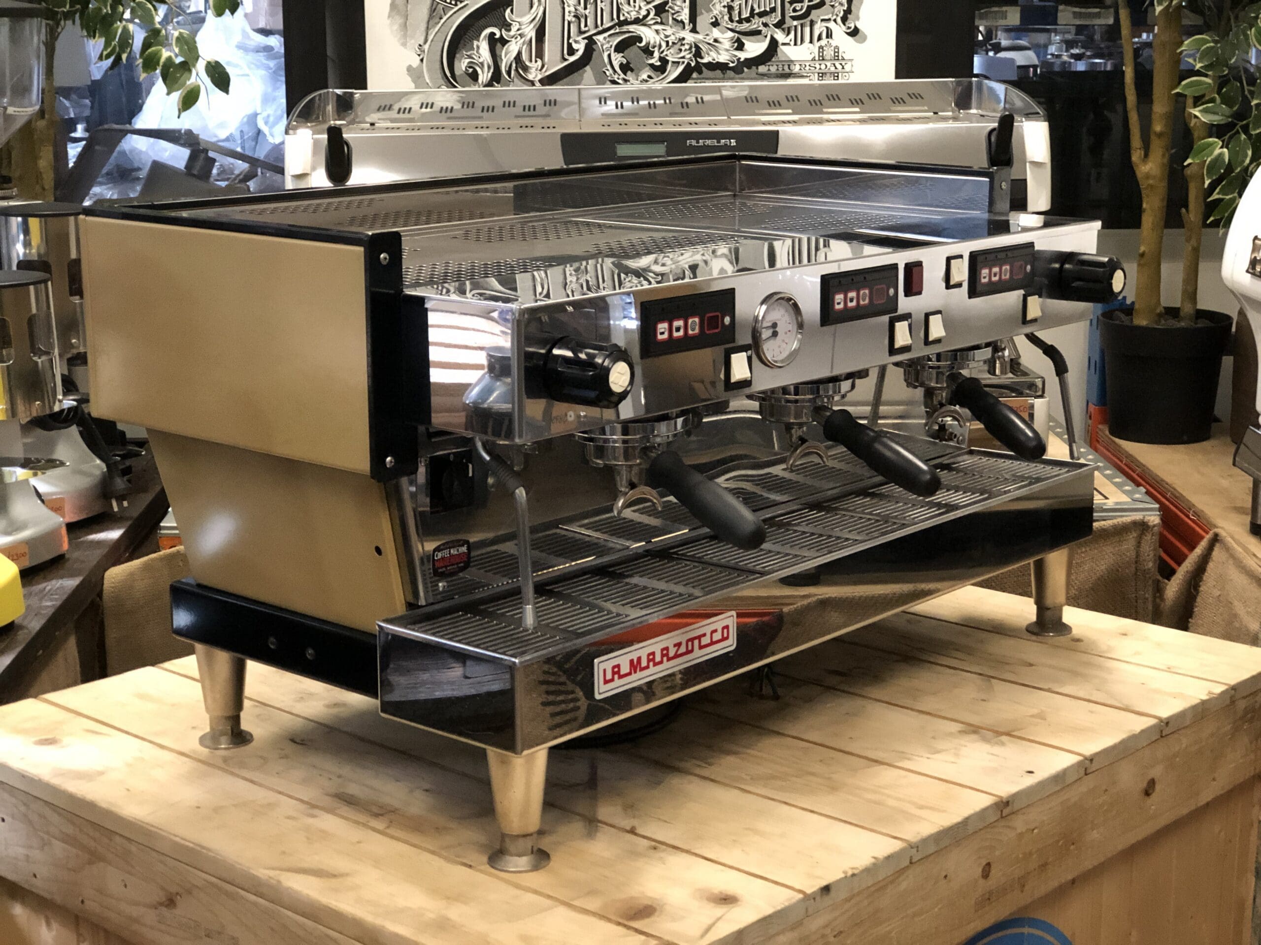 La Marzocco Linea Classic Golden - 3 Group Commercial Espresso Machine - Brown