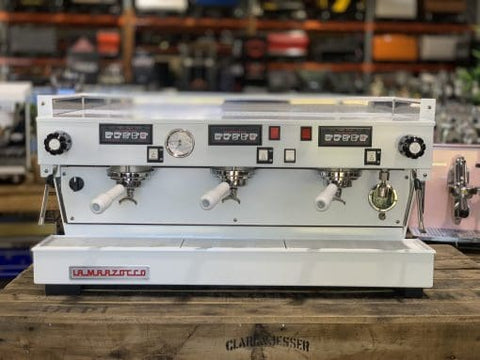 La Marzocco Linea Full White with Group Handles - 3 Group Commercial Espresso Machine - White
