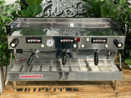 La Marzocco Linea with High Feet - 3 Group Commercial Espresso Machine - Stainless Steel