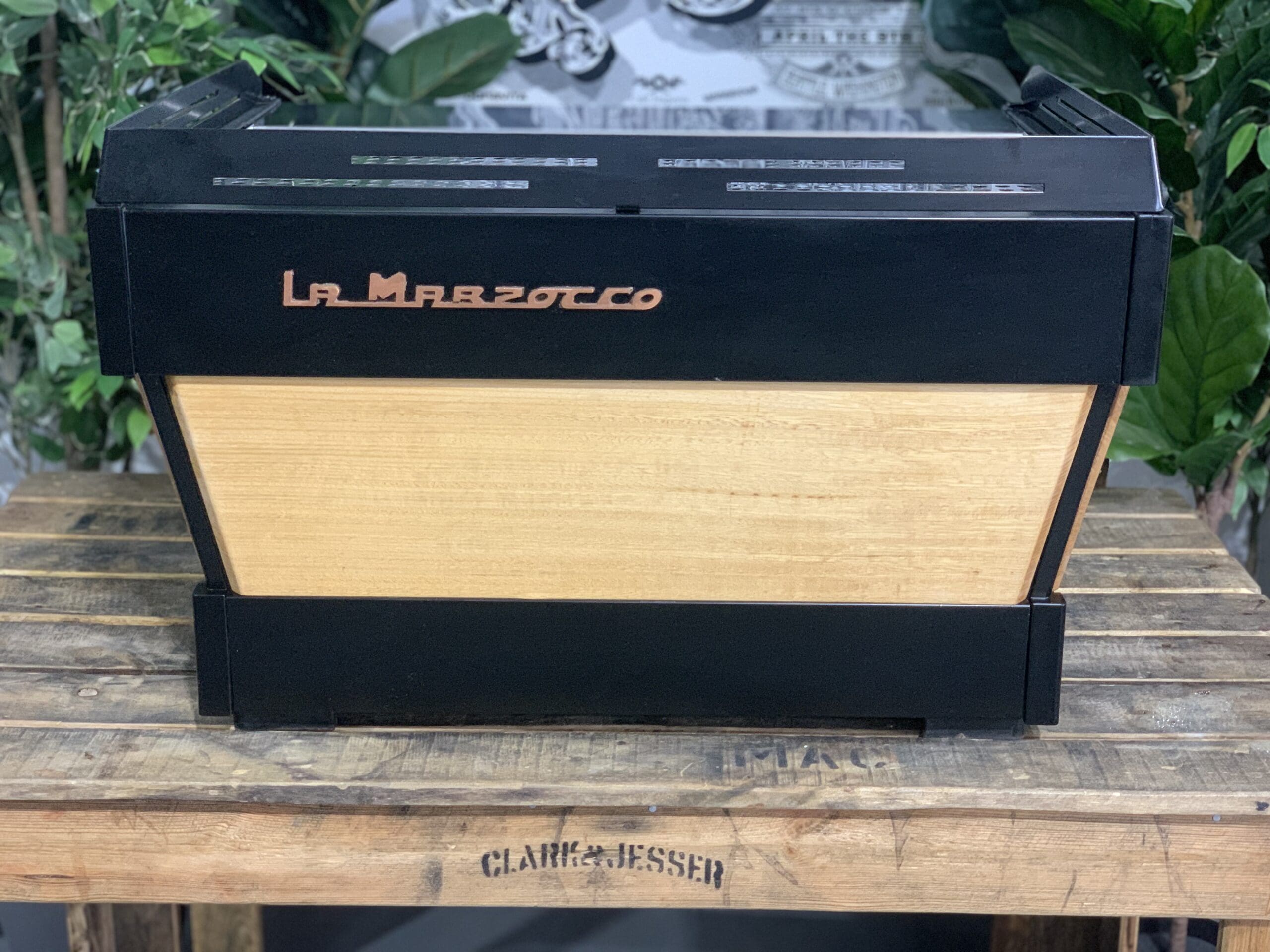 La Marzocco Linea PB Custom Wood - 2 Group Commercial Espresso Machine - Black
