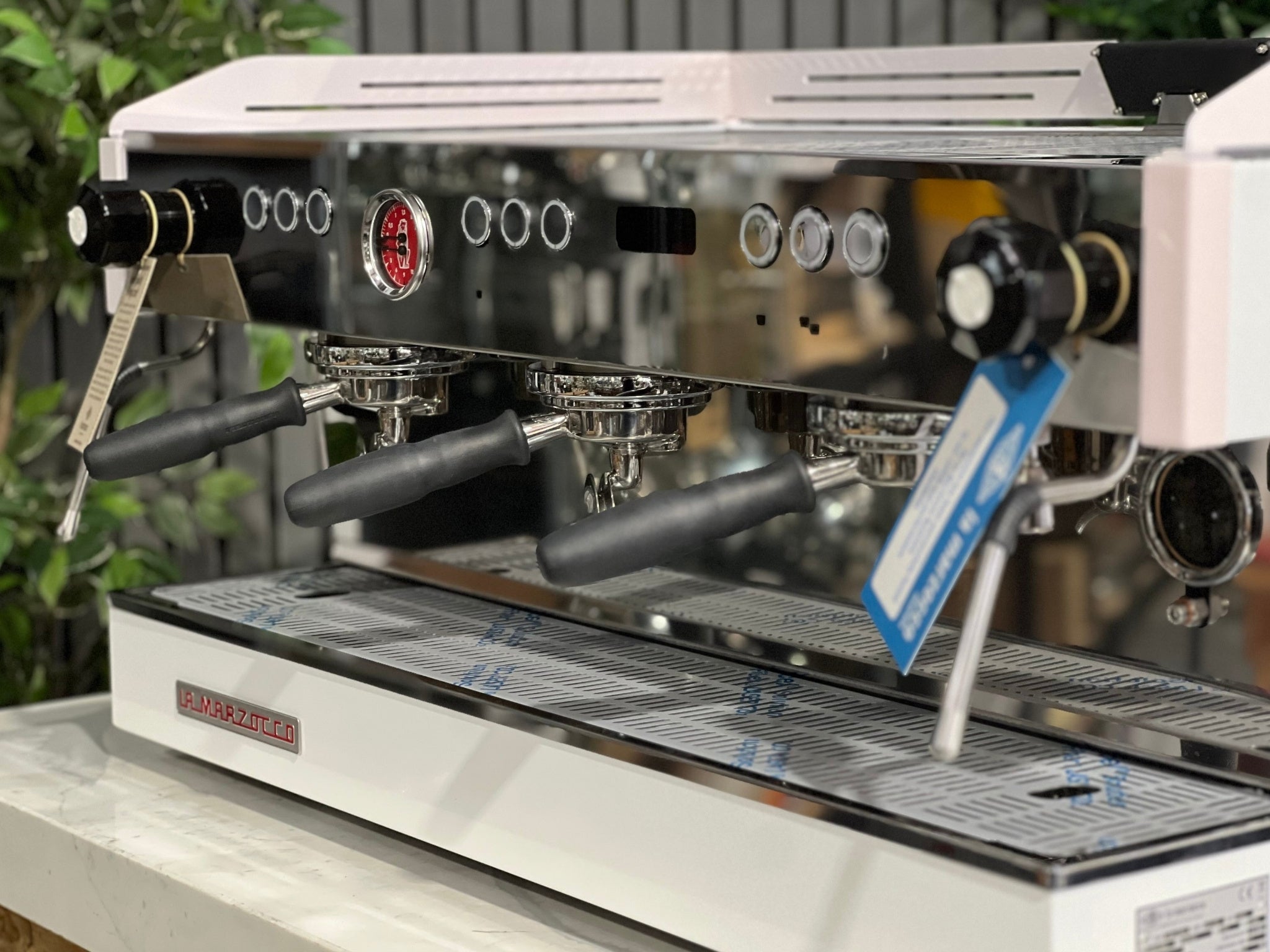 La Marzocco Linea PB White - 3 Group Commercial Espresso Machine - Pink