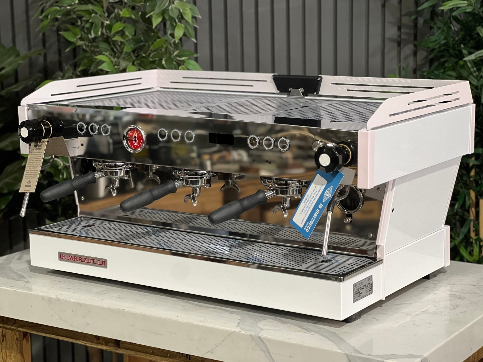 La Marzocco Linea PB White - 3 Group Commercial Espresso Machine - Pink