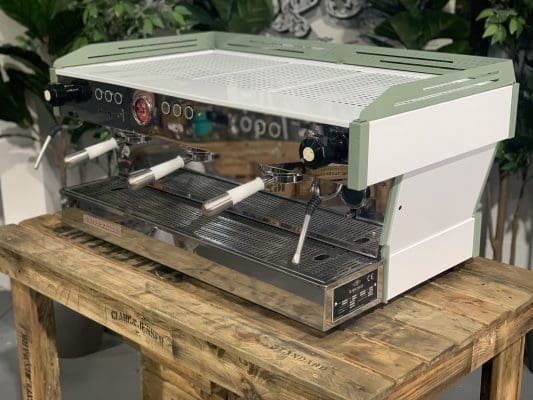 La Marzocco Linea PB White - 3 Group Commercial Espresso Machine - Green