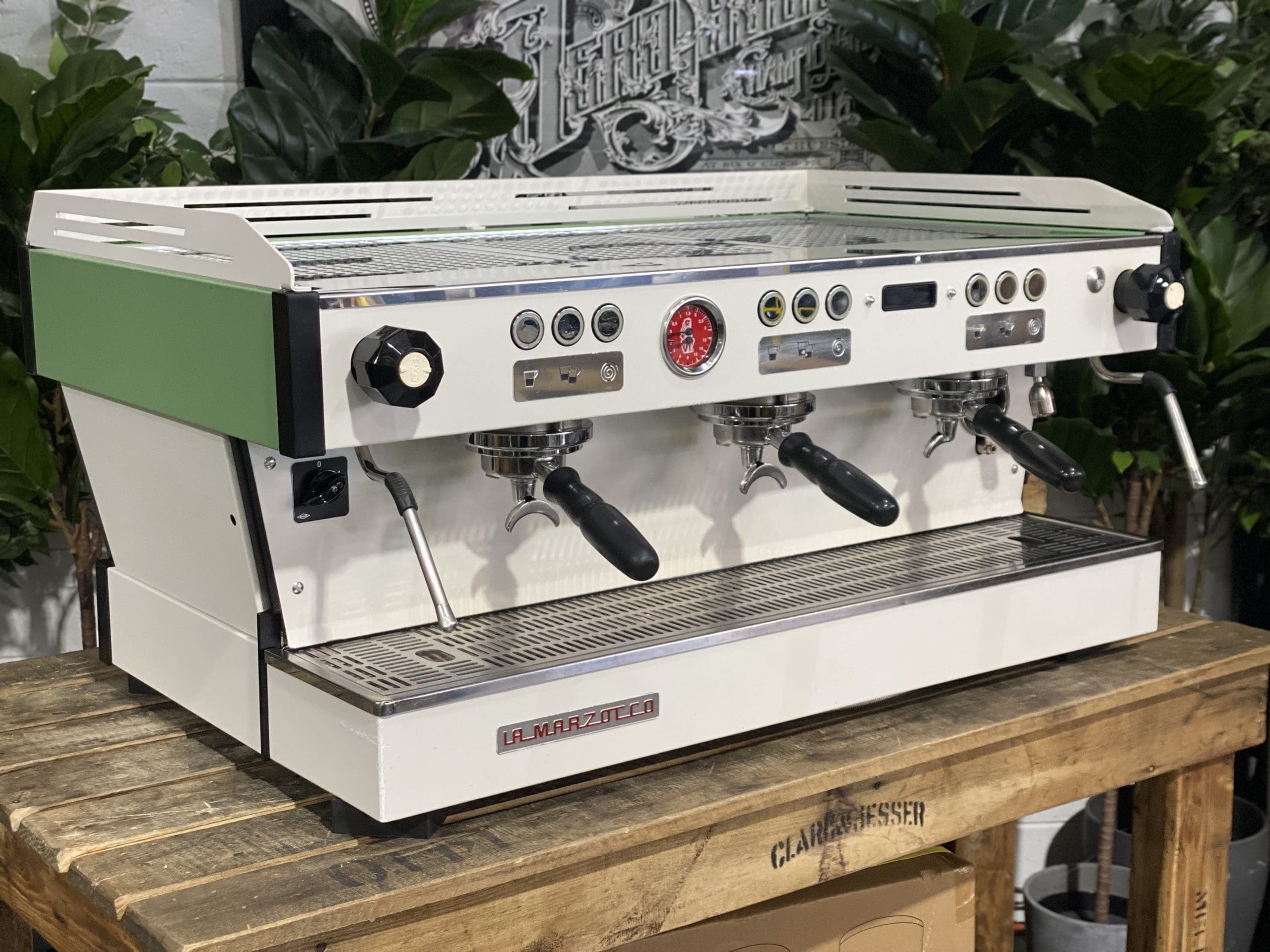 La Marzocco Linea PB Green - 3 Group Commercial Espresso Machine - White