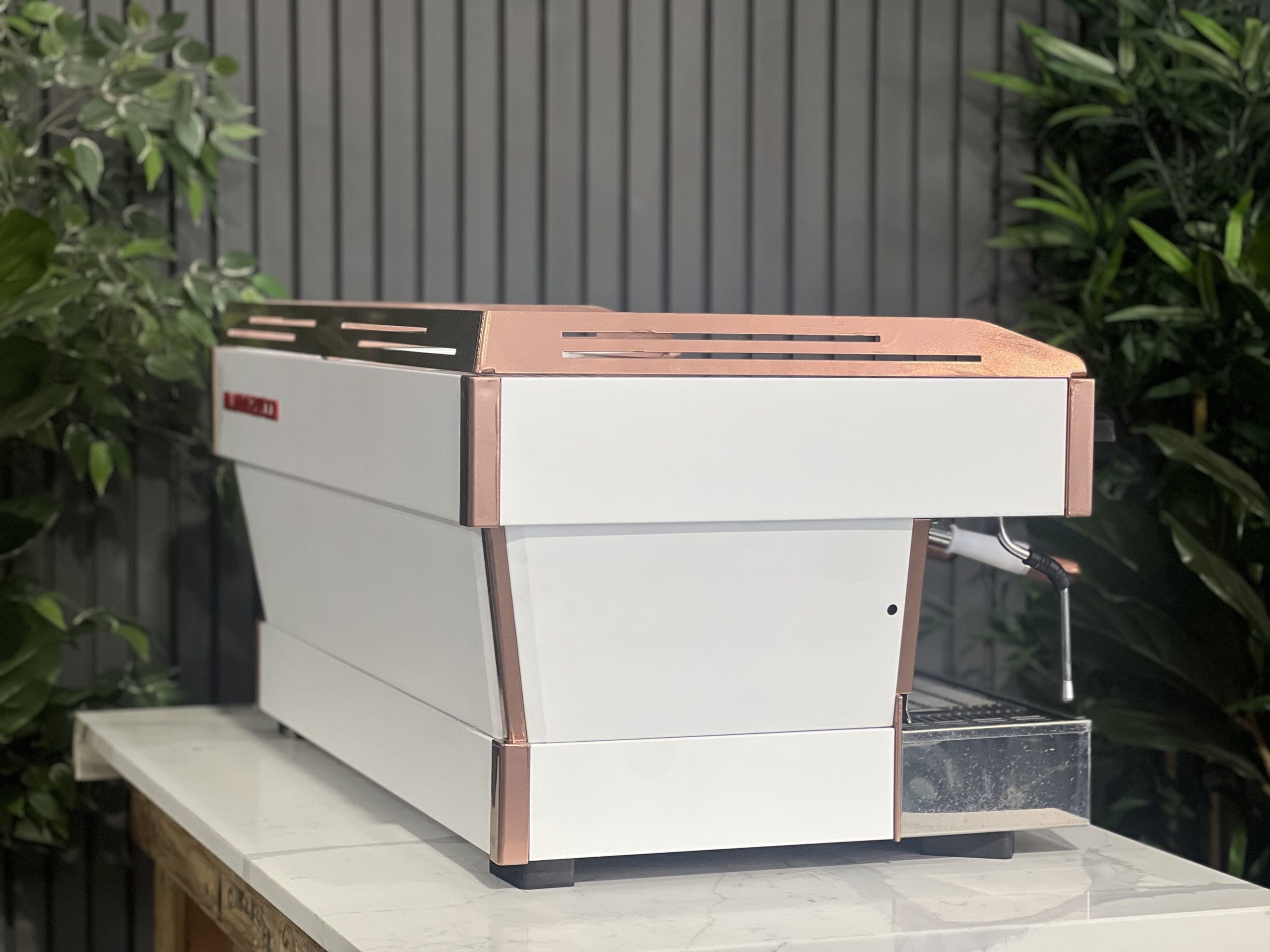 La Marzocco Linea PB White & Rose - 3 Group Commercial Espresso Machine - Gold