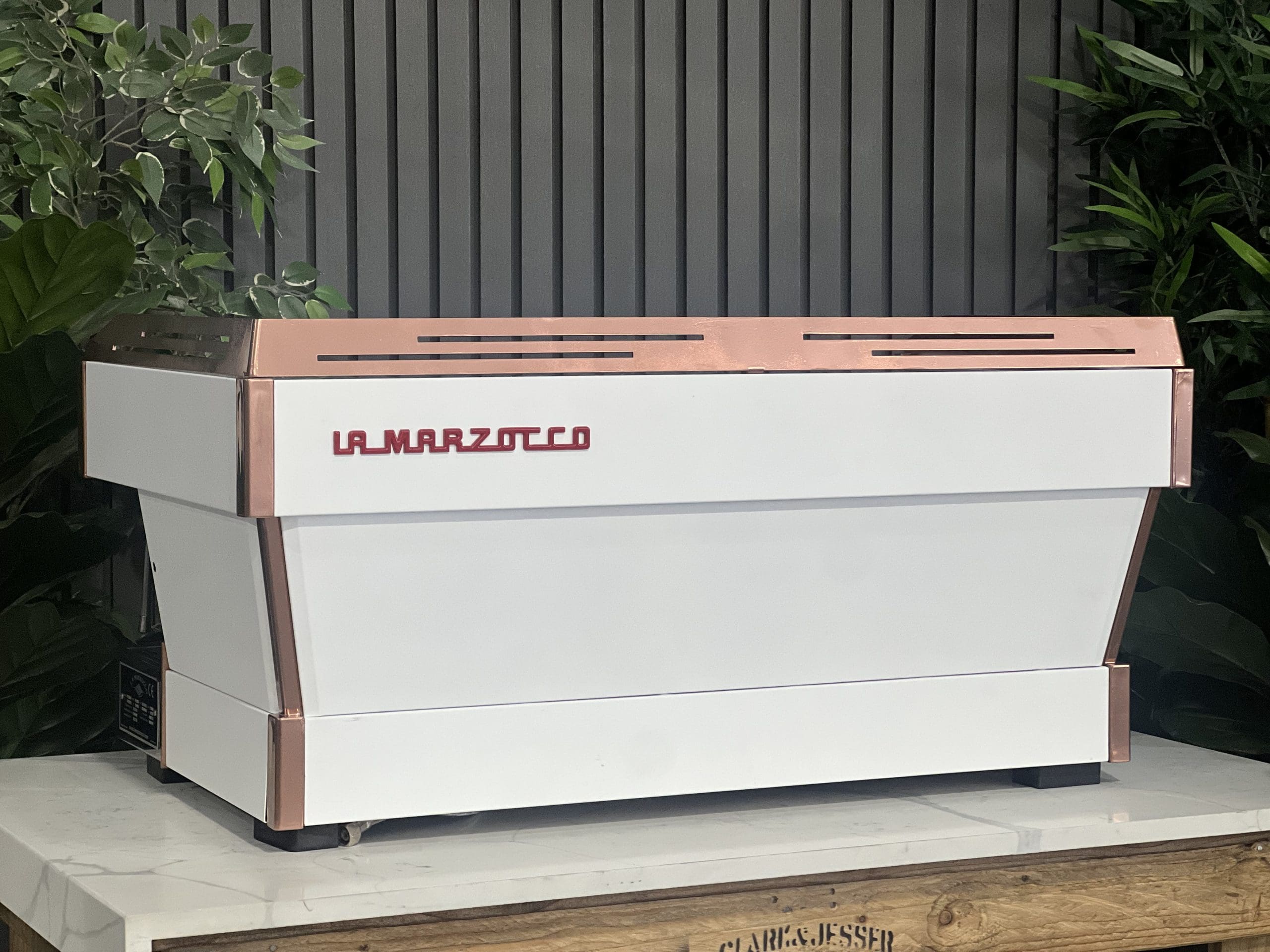 La Marzocco Linea PB White & Rose - 3 Group Commercial Espresso Machine - Gold