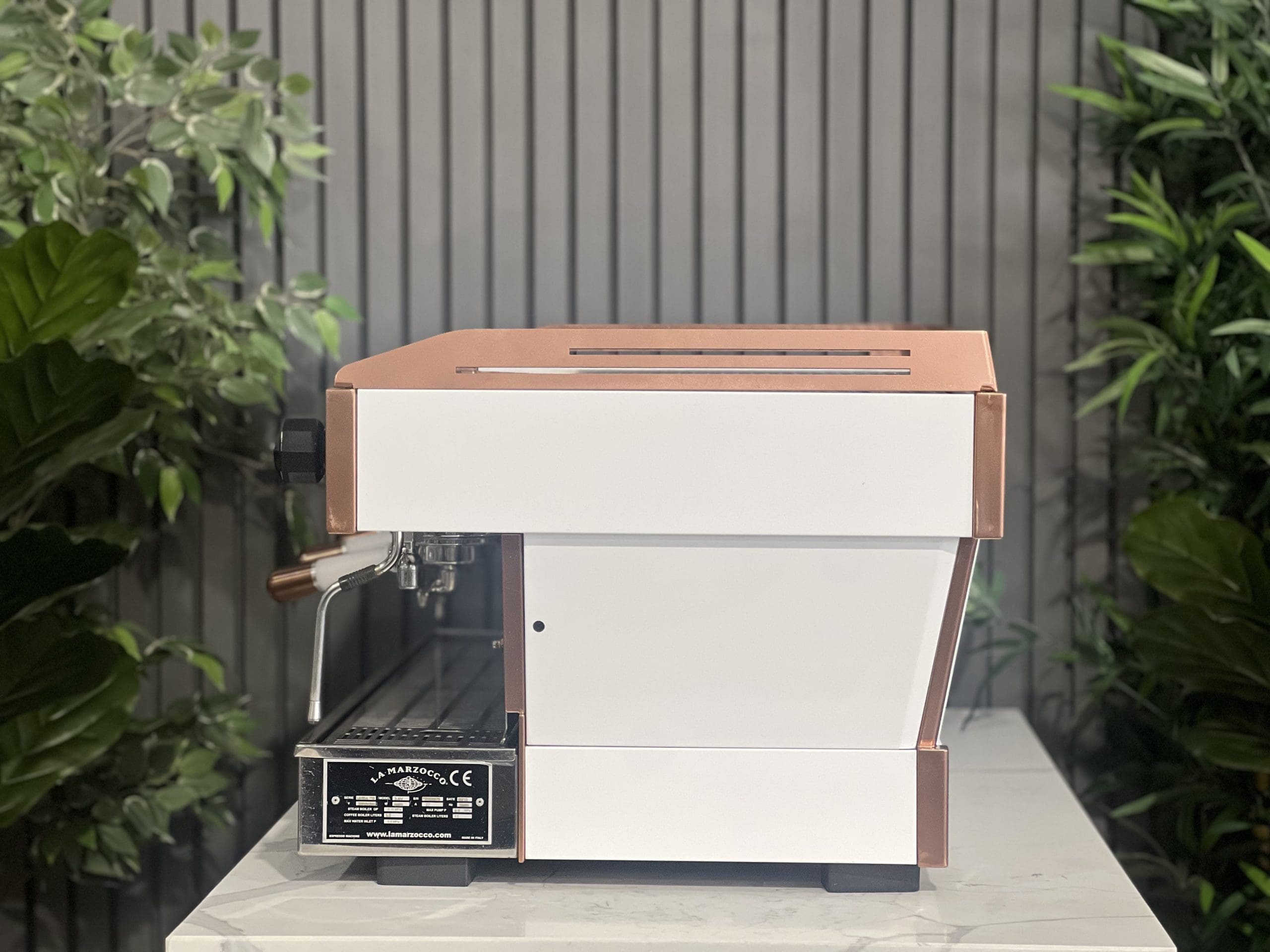 La Marzocco Linea PB White & Rose - 3 Group Commercial Espresso Machine - Gold