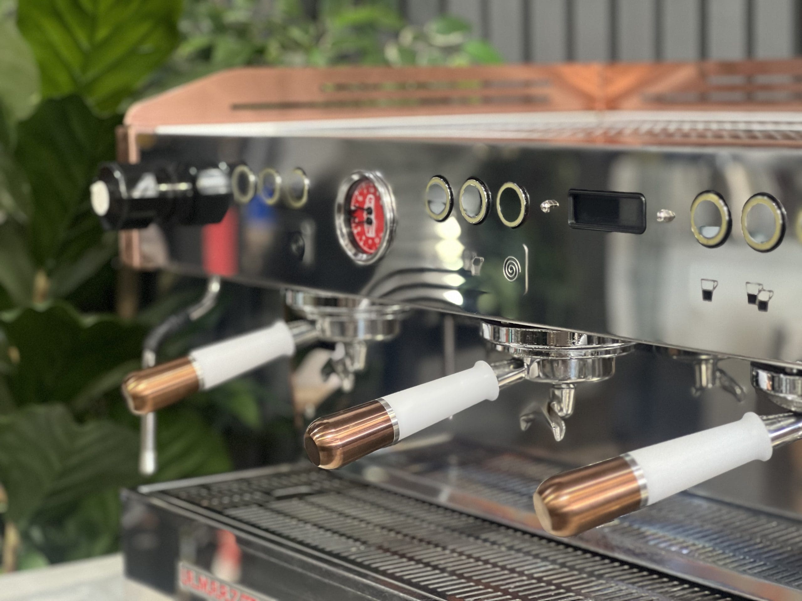La Marzocco Linea PB White & Rose - 3 Group Commercial Espresso Machine - Gold