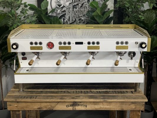 La Marzocco Linea PB 4 Group White & Gold