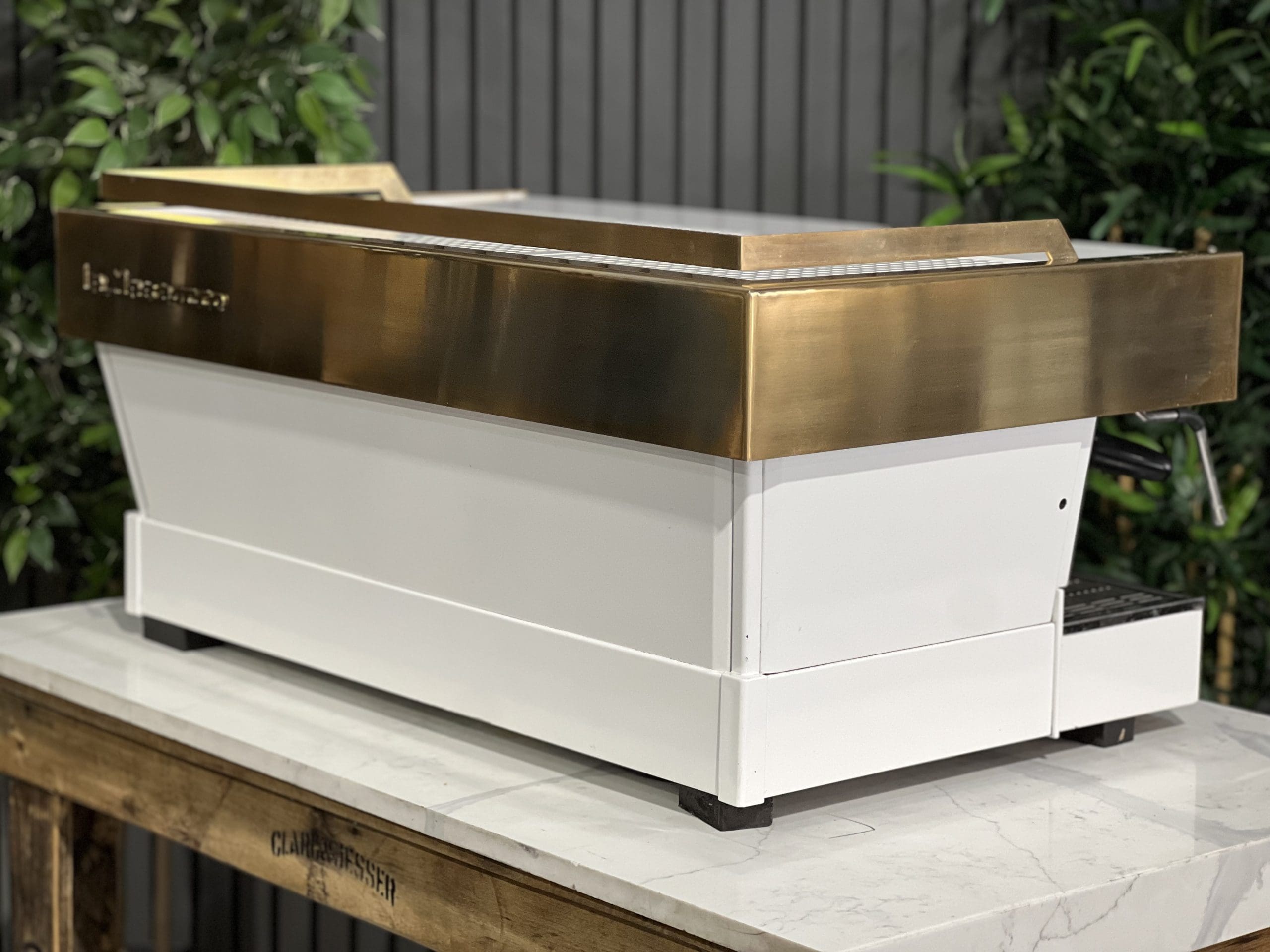 La Marzocco Linea PB White - 3 Group Commercial Espresso Machine - Gold