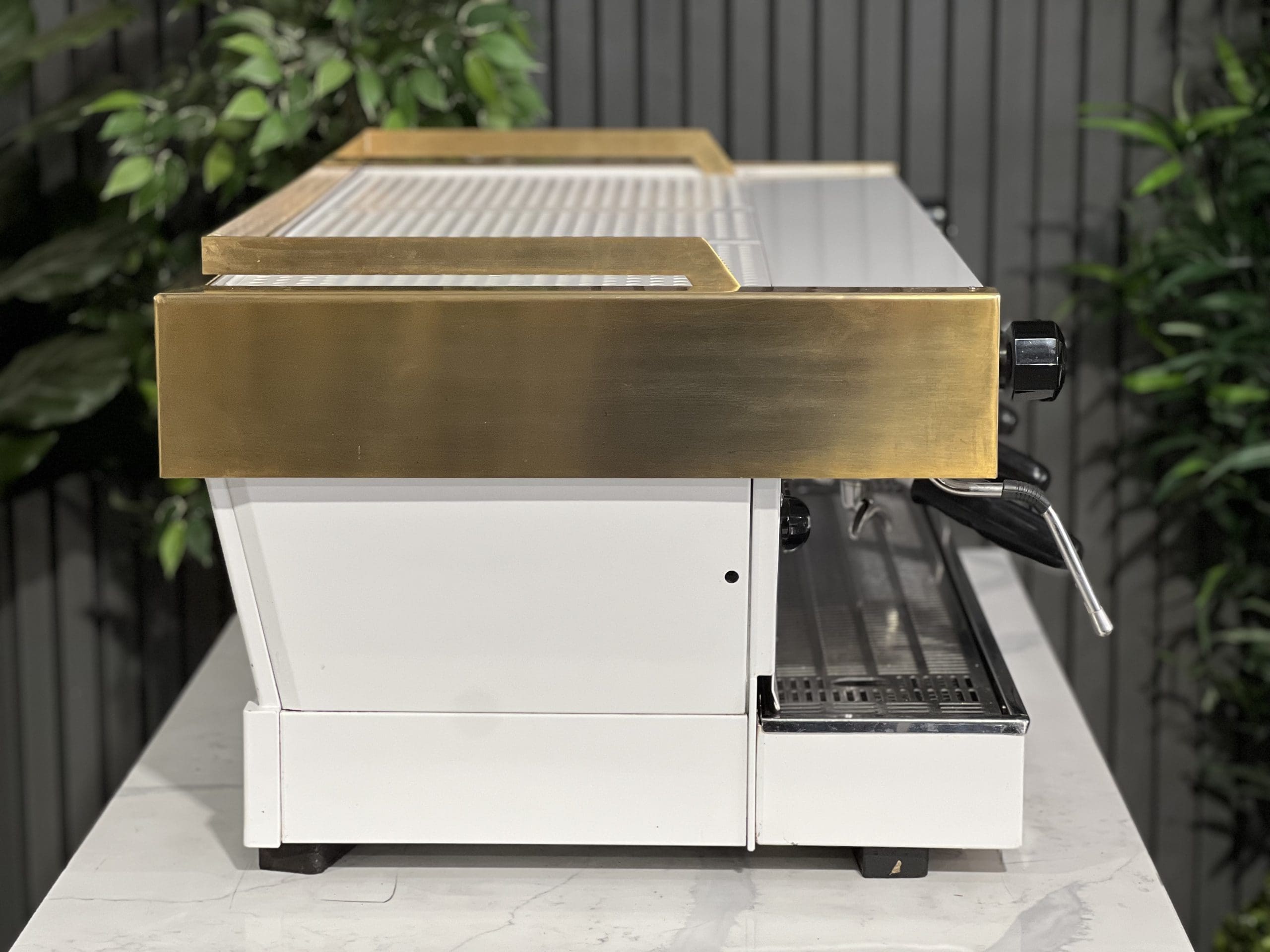La Marzocco Linea PB White - 3 Group Commercial Espresso Machine - Gold