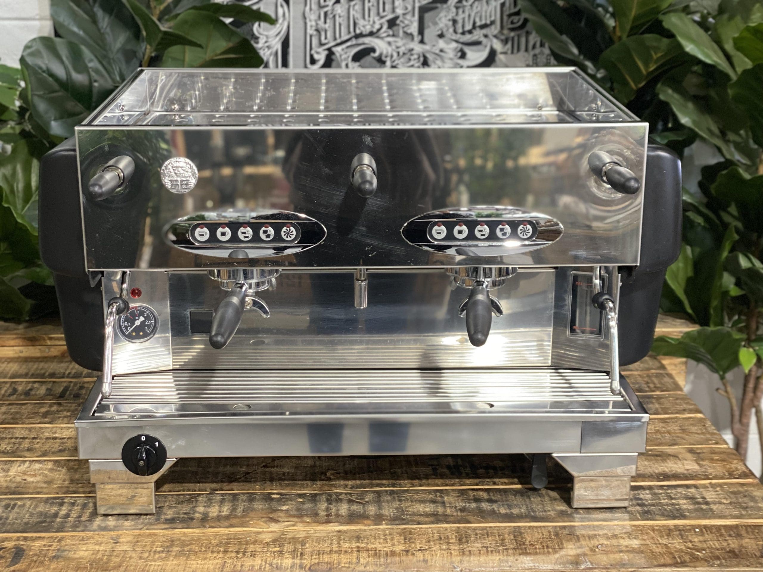 La San Marco 80E Liscea Matte - 2 Group Commercial Espresso Machine - Black