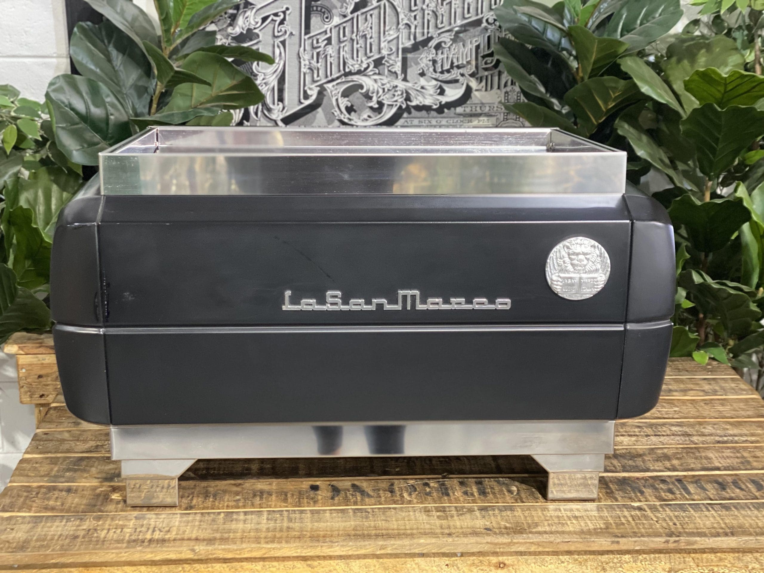 La San Marco 80E Liscea Matte - 2 Group Commercial Espresso Machine - Black
