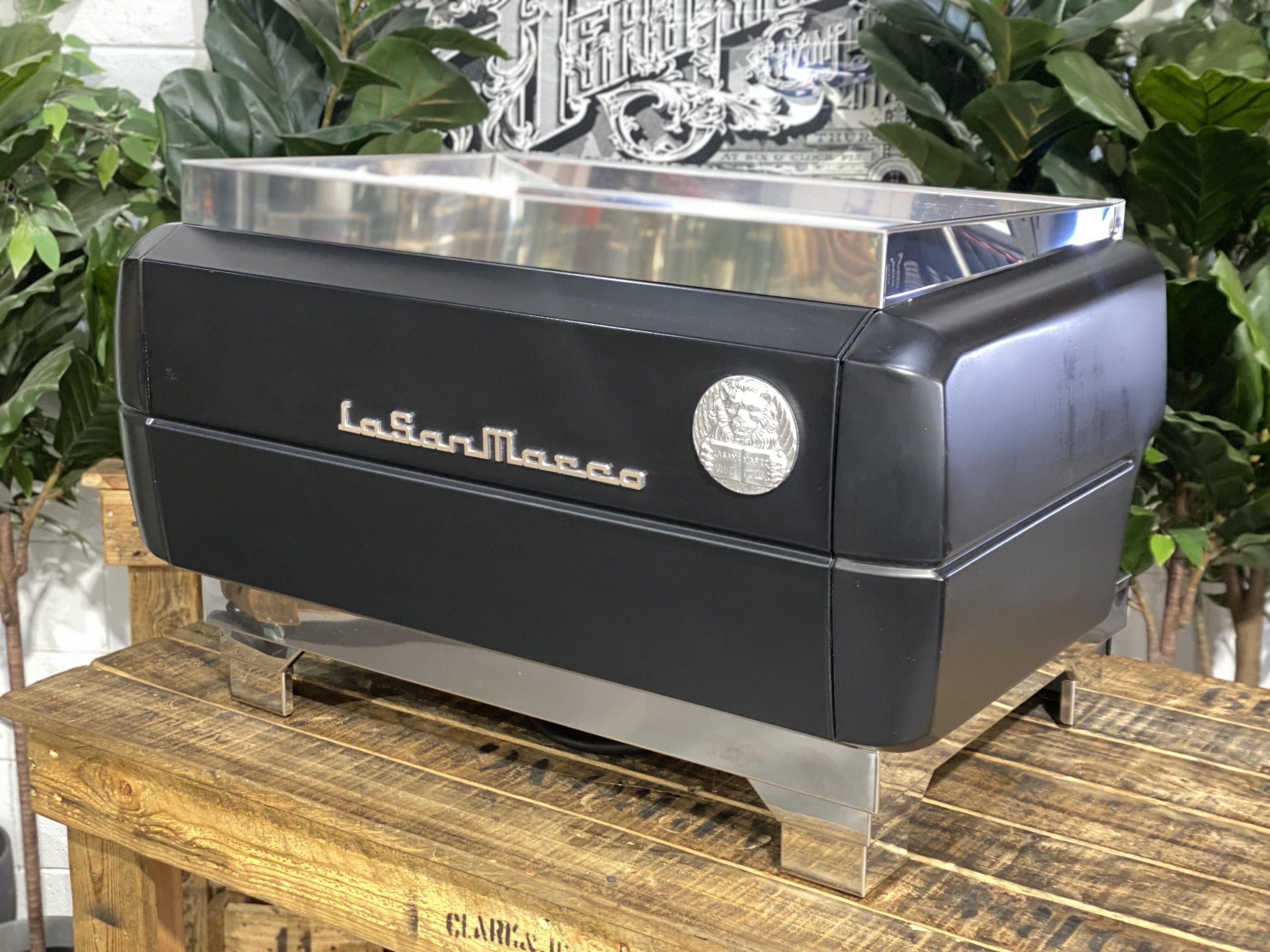 La San Marco 80E Liscea Matte - 2 Group Commercial Espresso Machine - Black