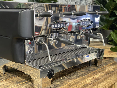 La San Marco 80E Liscea Matte - 2 Group Commercial Espresso Machine - Black