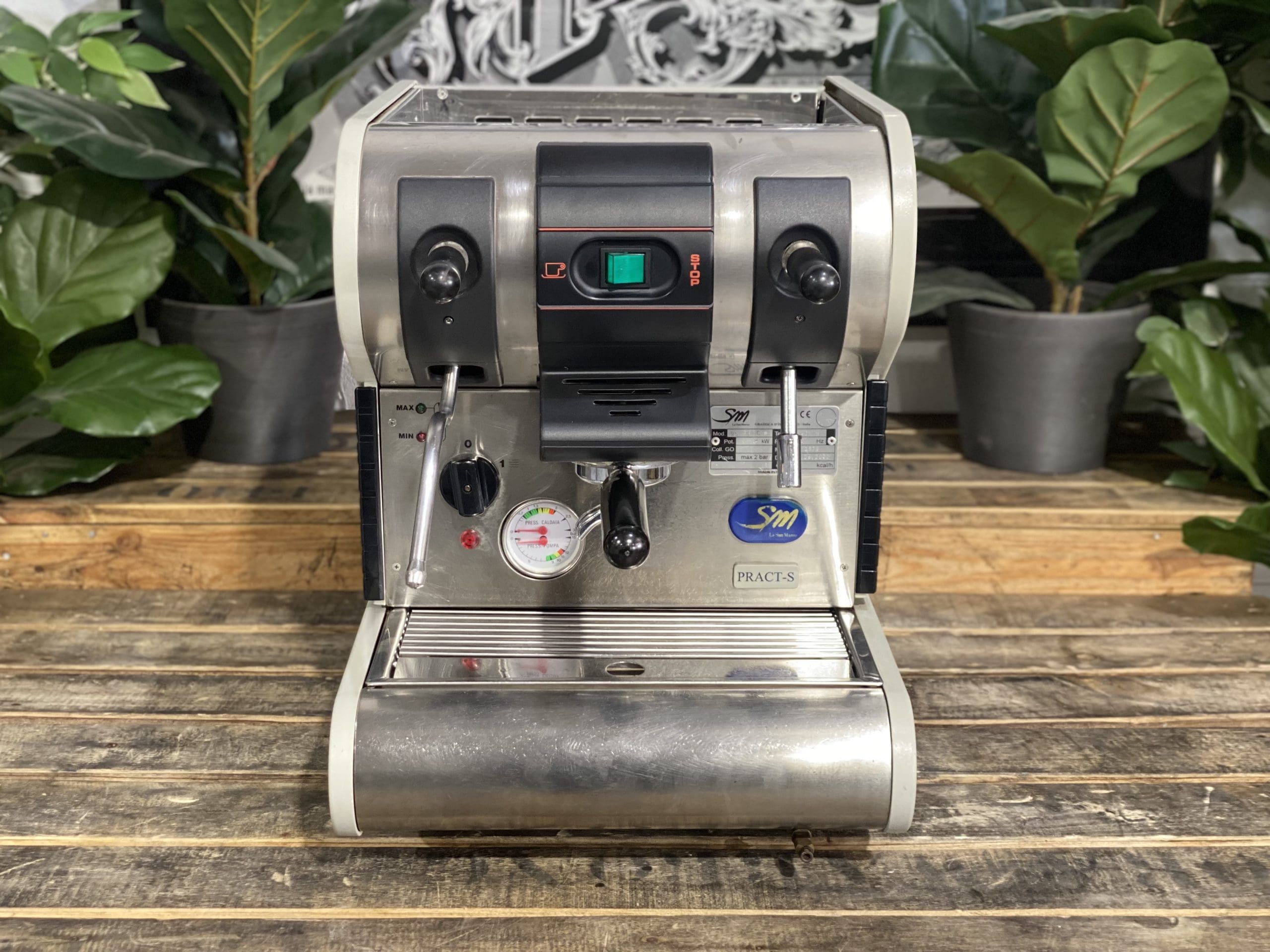 La San Marco 95 Pract-S Semi-Automatic - 1 Group Commercial Espresso Machine - Grey