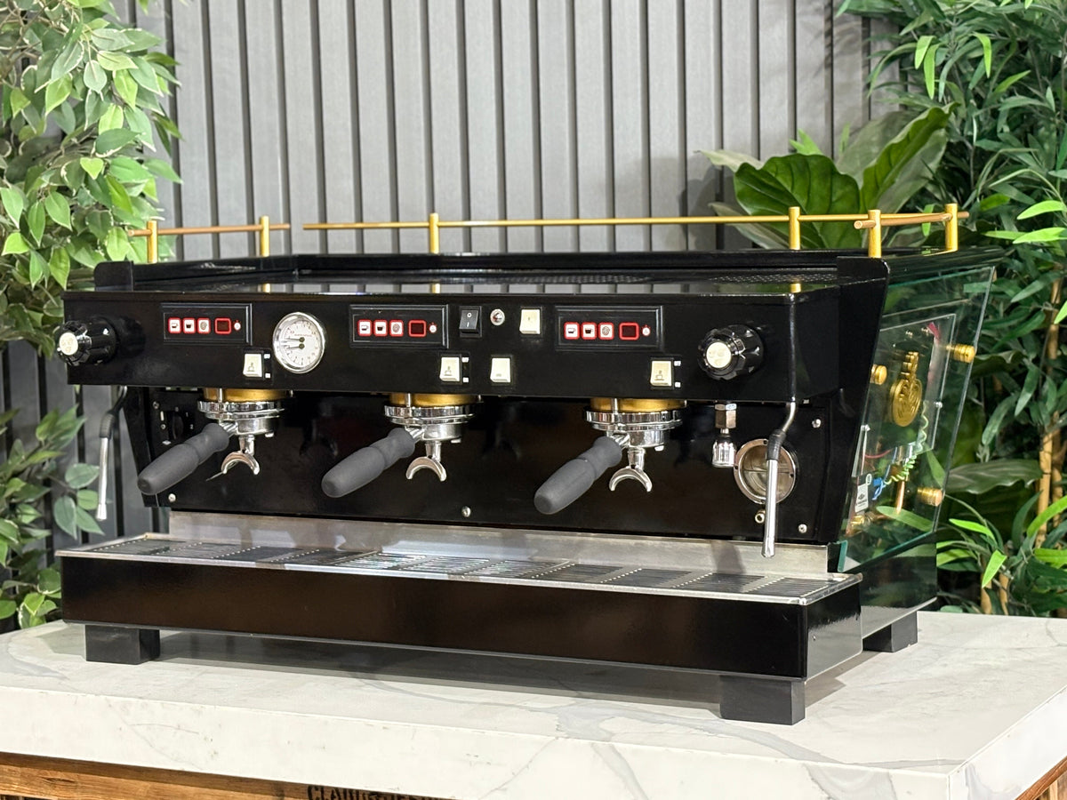 La Marzocco FB70 Custom Glass Body - - 3 Group Commercial Espresso Machine - Commercial - Black & Gold