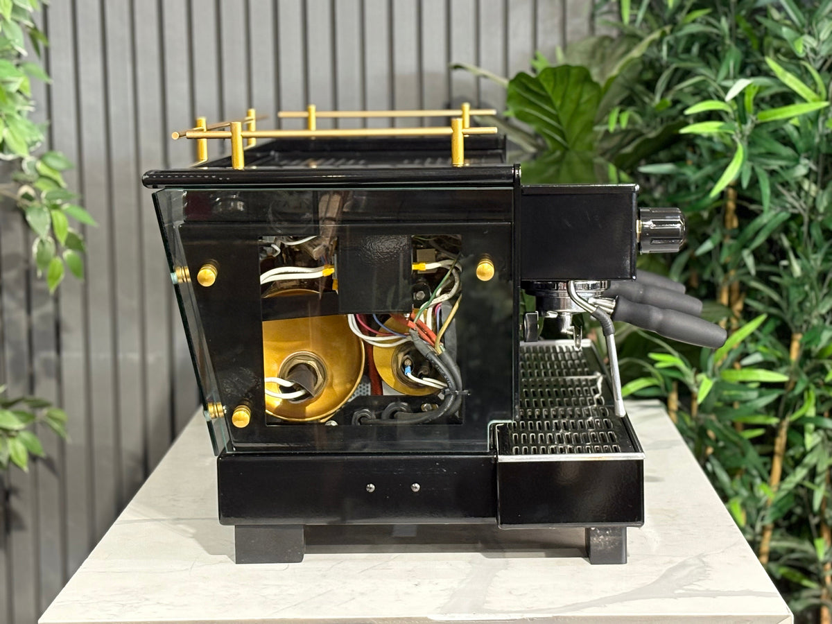 La Marzocco FB70 Custom Glass Body - - 3 Group Commercial Espresso Machine - Commercial - Black & Gold