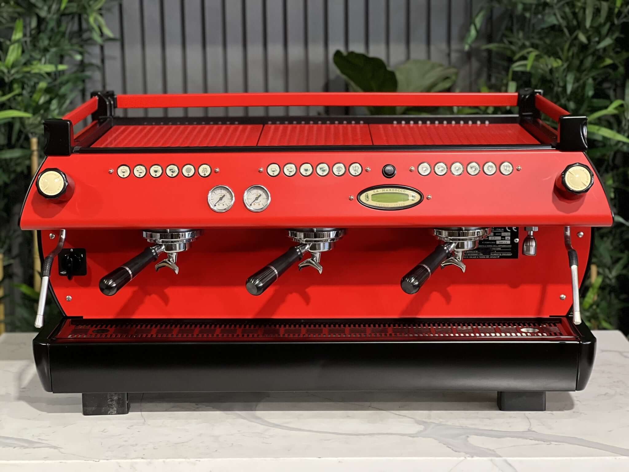 La Marzocco GB5 Red - 3 Group Commercial Espresso Machine - Black