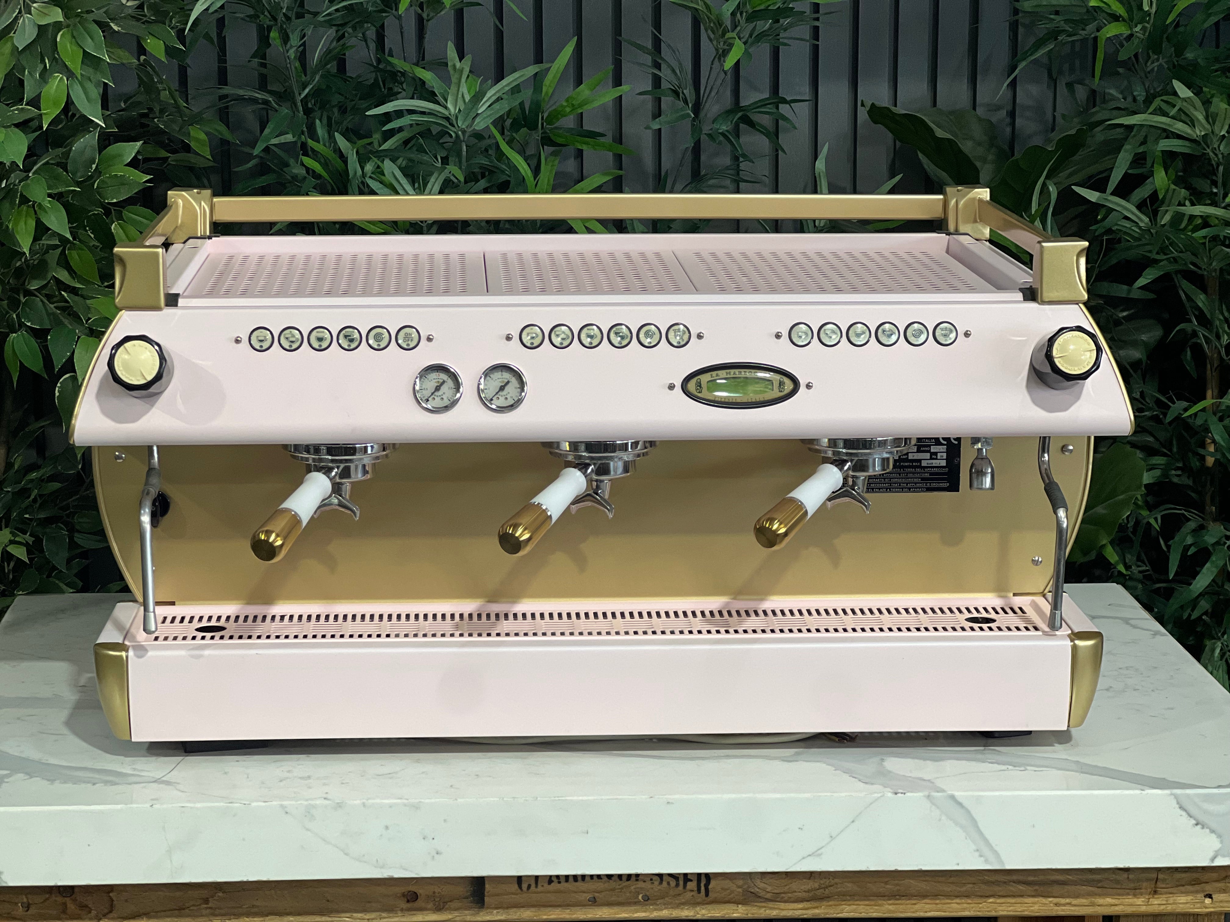 La Marzocco GB5 Pink - 3 Group Commercial Espresso Machine - Gold