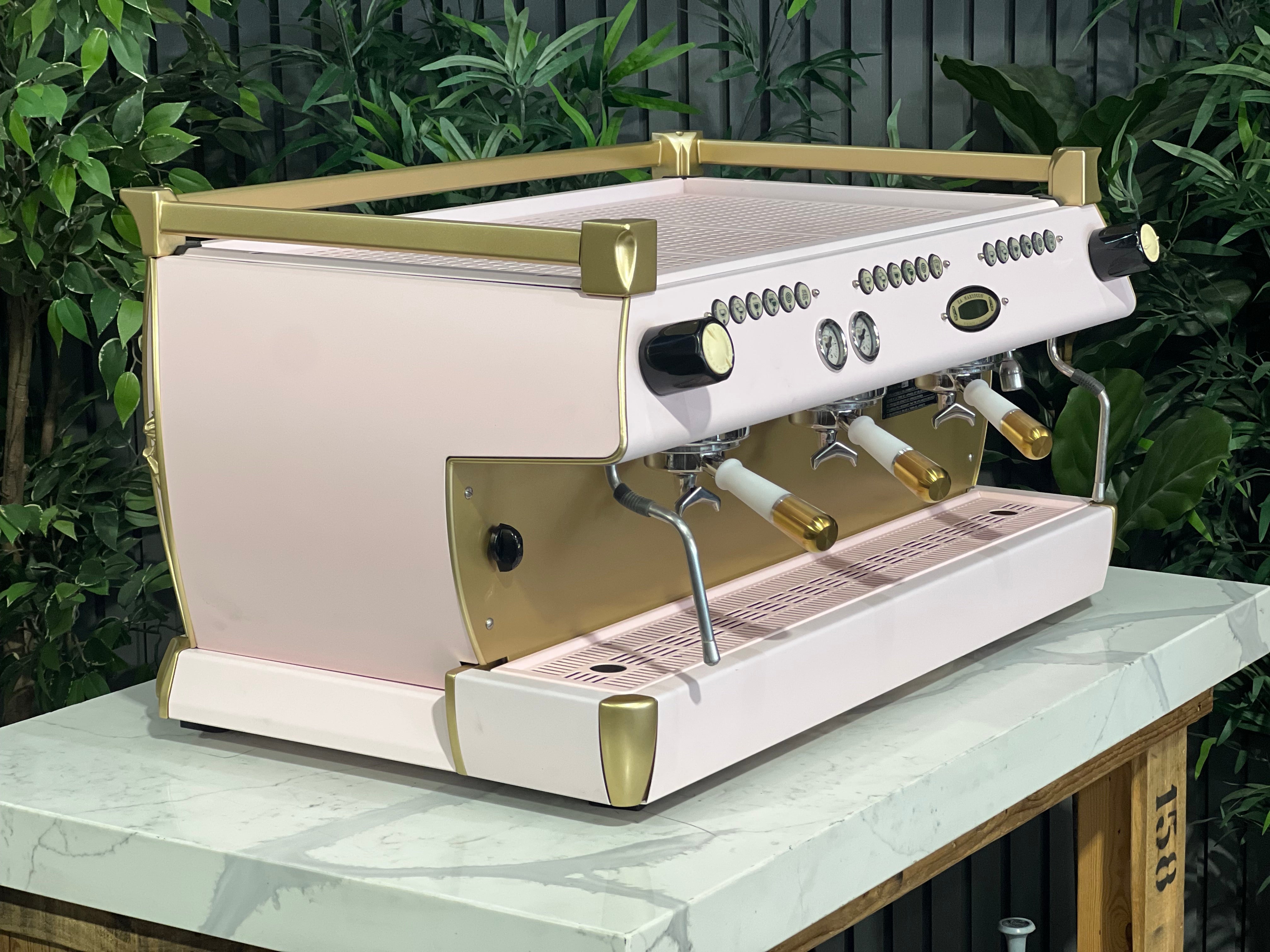 La Marzocco GB5 Pink - 3 Group Commercial Espresso Machine - Gold
