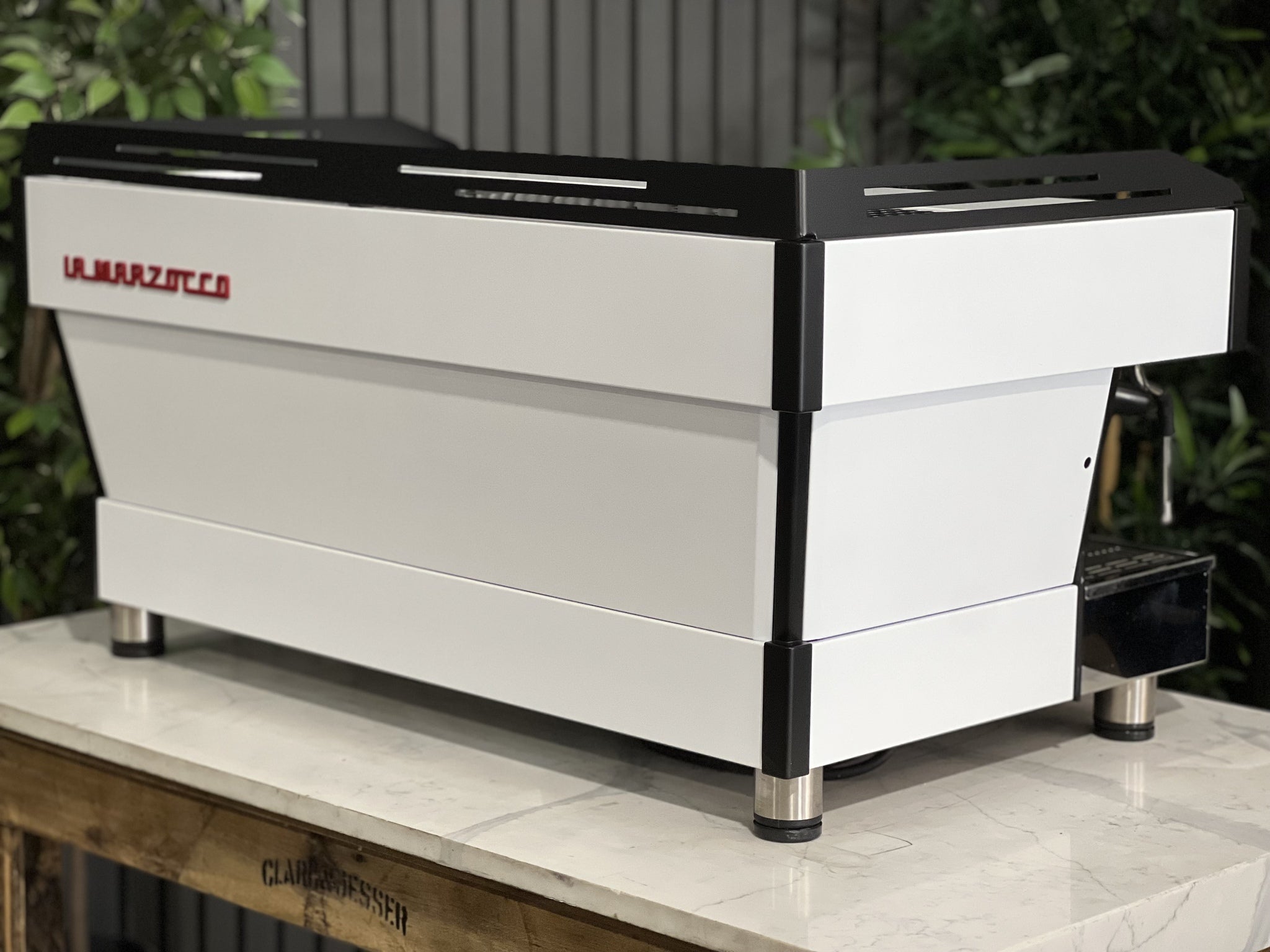 La Marzocco Linea PB White Stainless - 3 Group Commercial Espresso Machine - Black