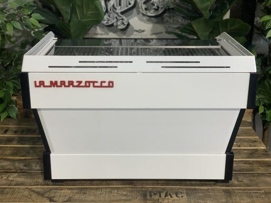 La Marzocco Linea PB 2 Group White w. Pesado Group Handles