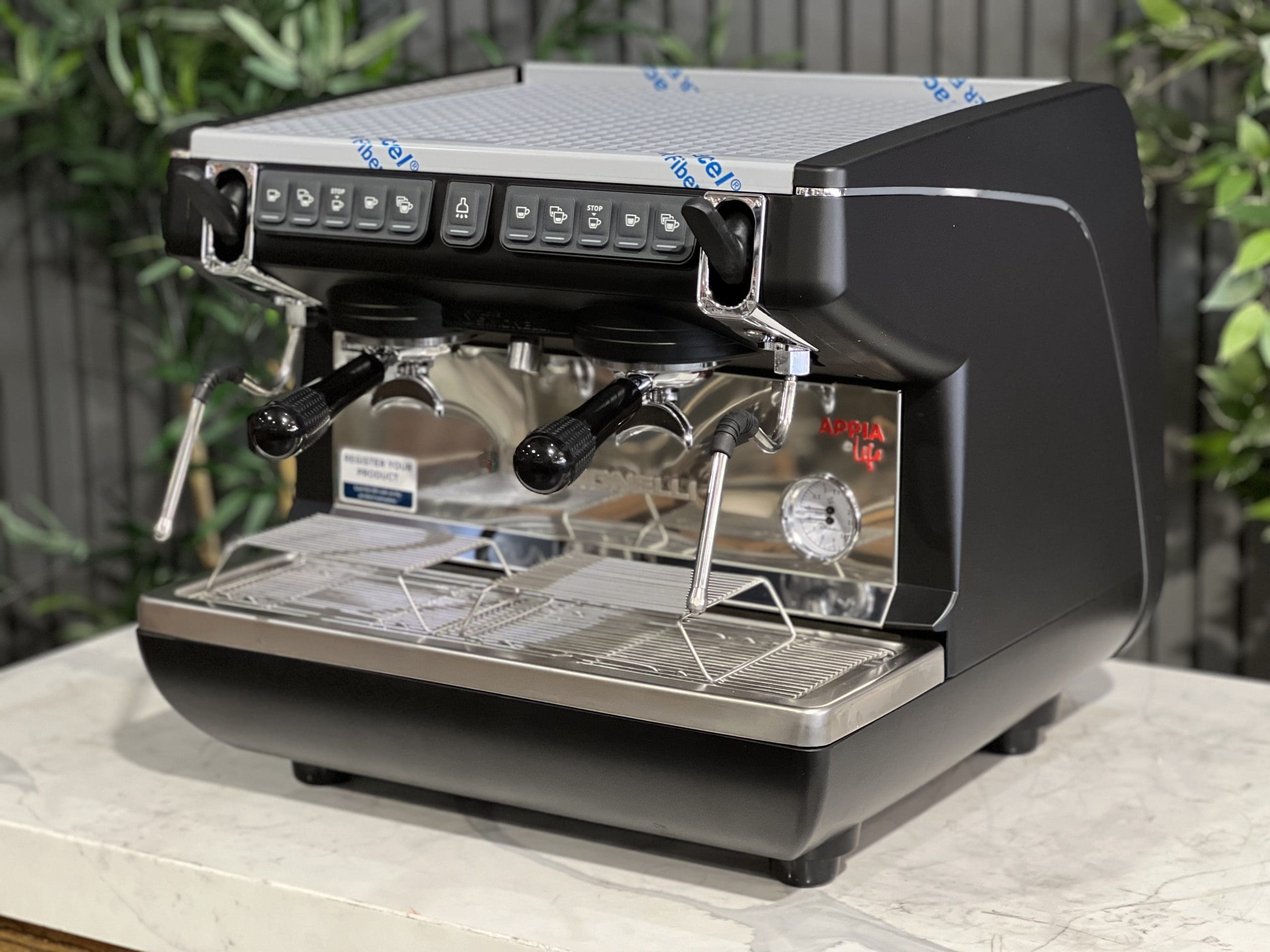 Nuova Simonelli Appia Life Compact High Cup - 2 Group Commercial Espresso Machine - Black