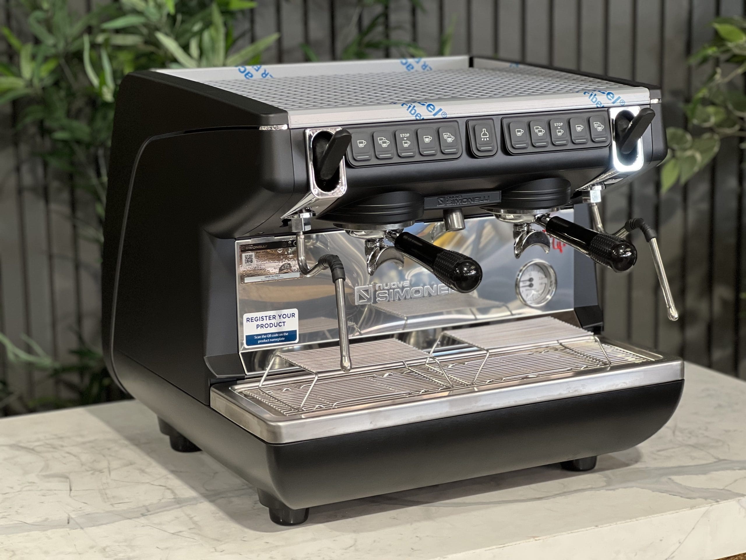 Nuova Simonelli Appia Life Compact High Cup - 2 Group Commercial Espresso Machine - Black