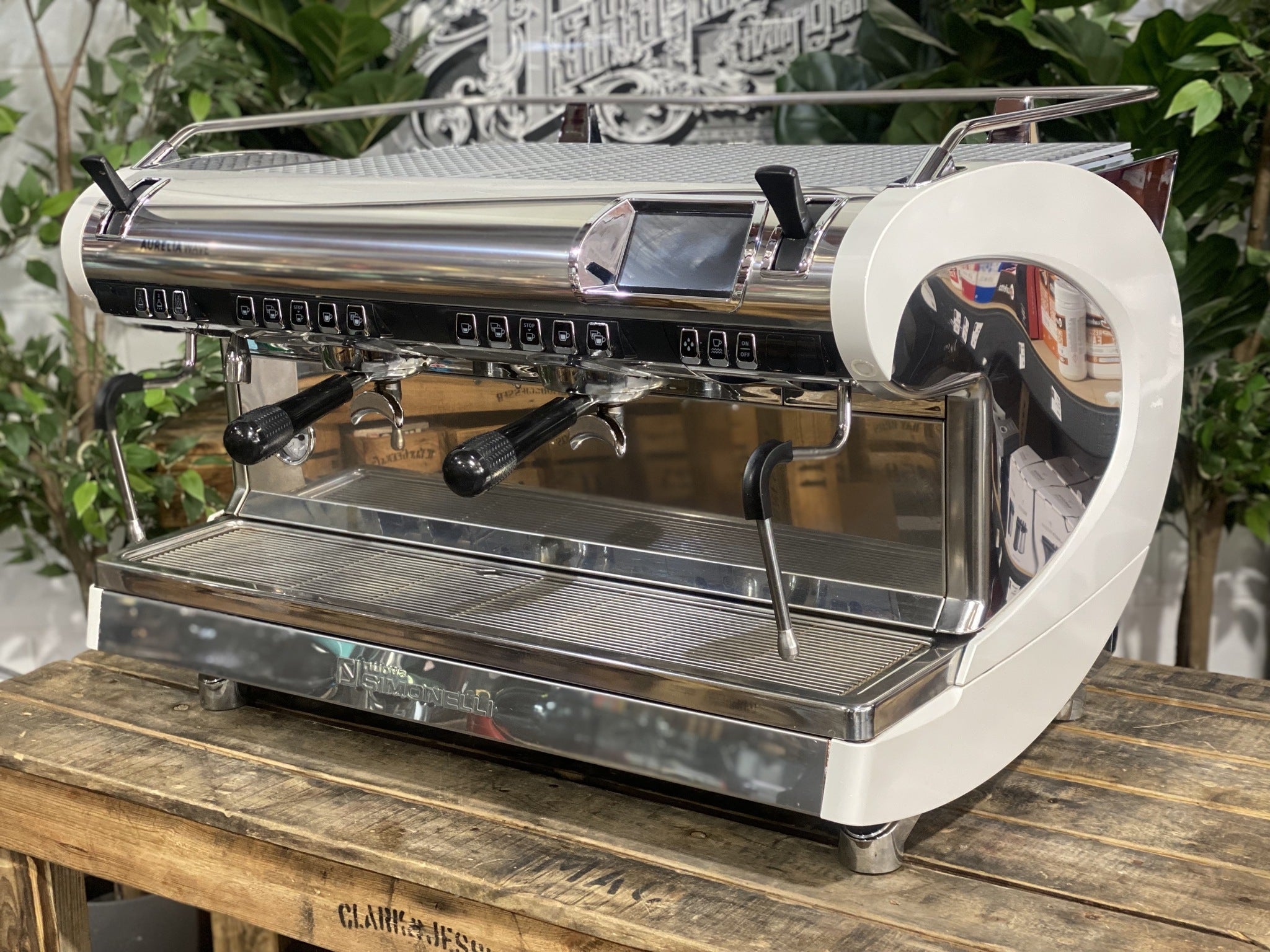 Nuova Simonelli Aurelia Wave White - 2 Group Commercial Espresso Machine - Stainless
