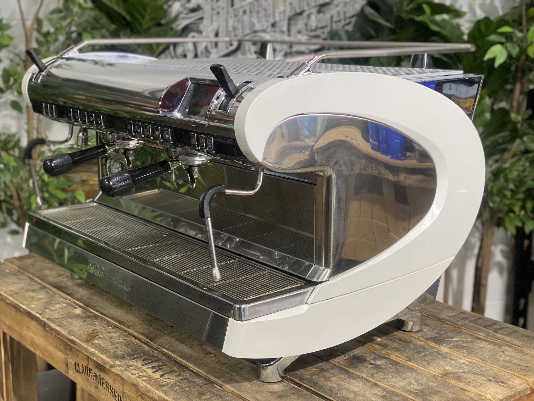 Nuova Simonelli Aurelia Wave White - 2 Group Commercial Espresso Machine - Stainless