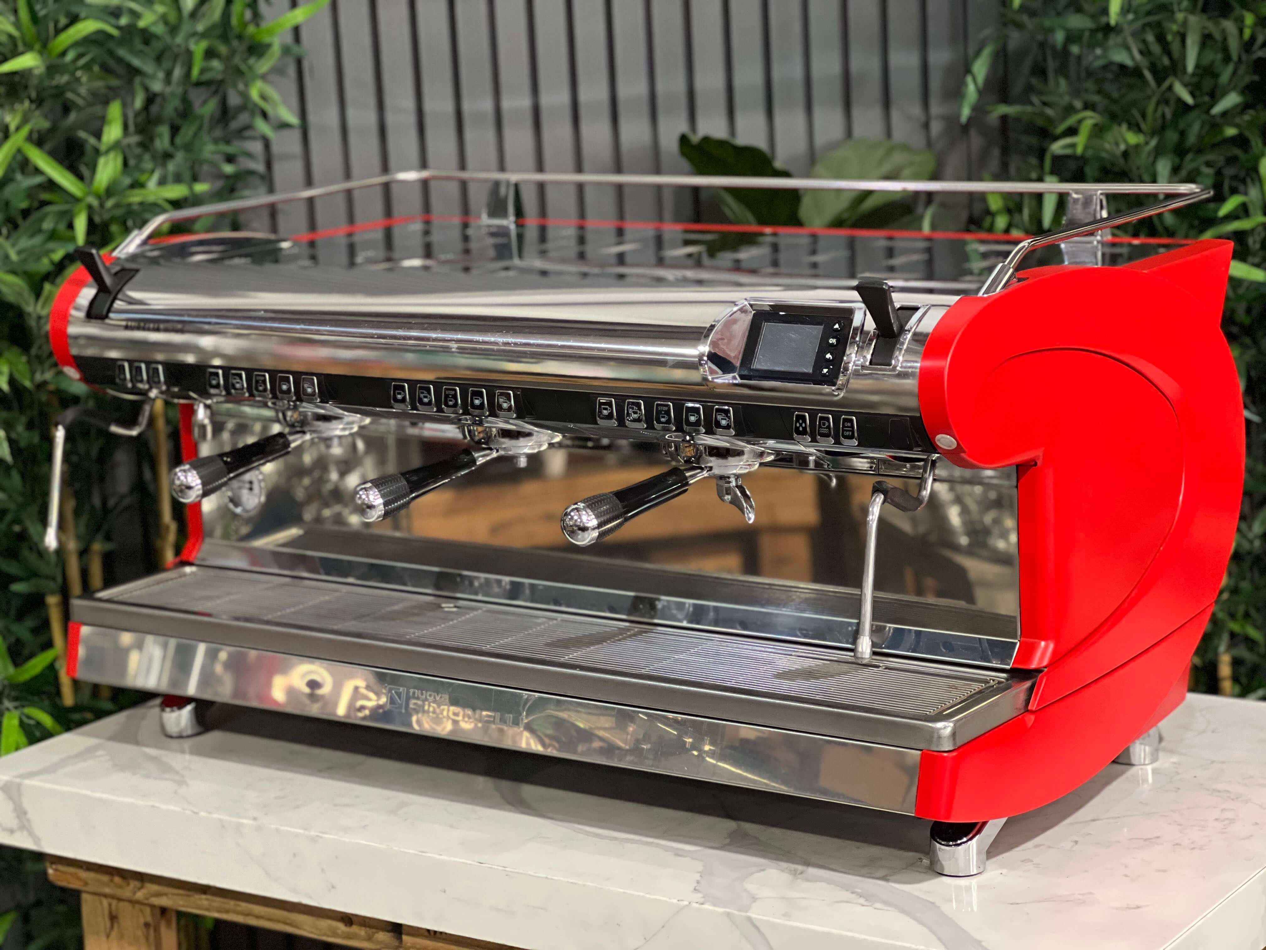 Nuova Simonelli Aurelia Wave Volumetric - 3 Group Commercial Espresso Machine - Red