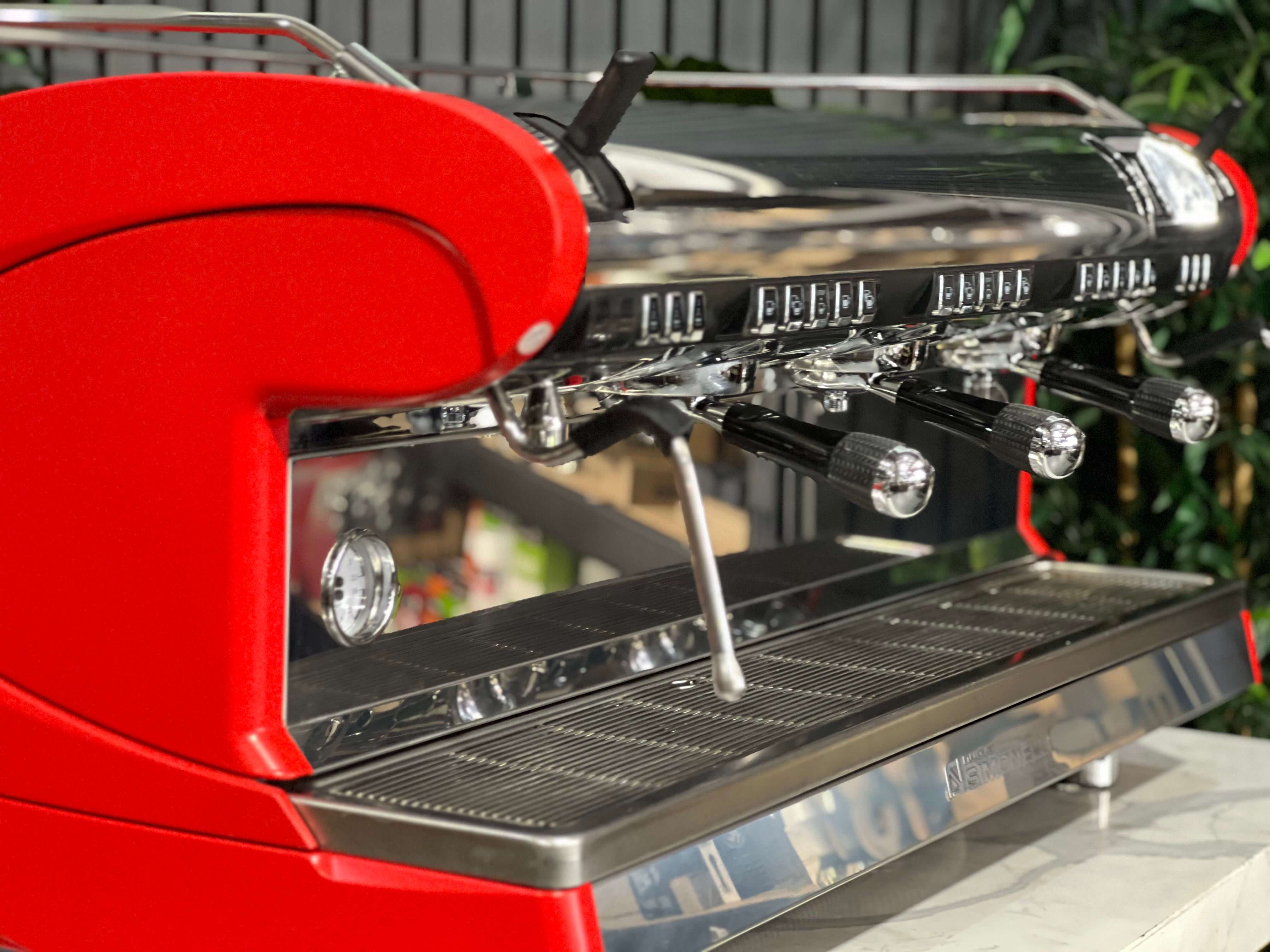 Nuova Simonelli Aurelia Wave Volumetric - 3 Group Commercial Espresso Machine - Red