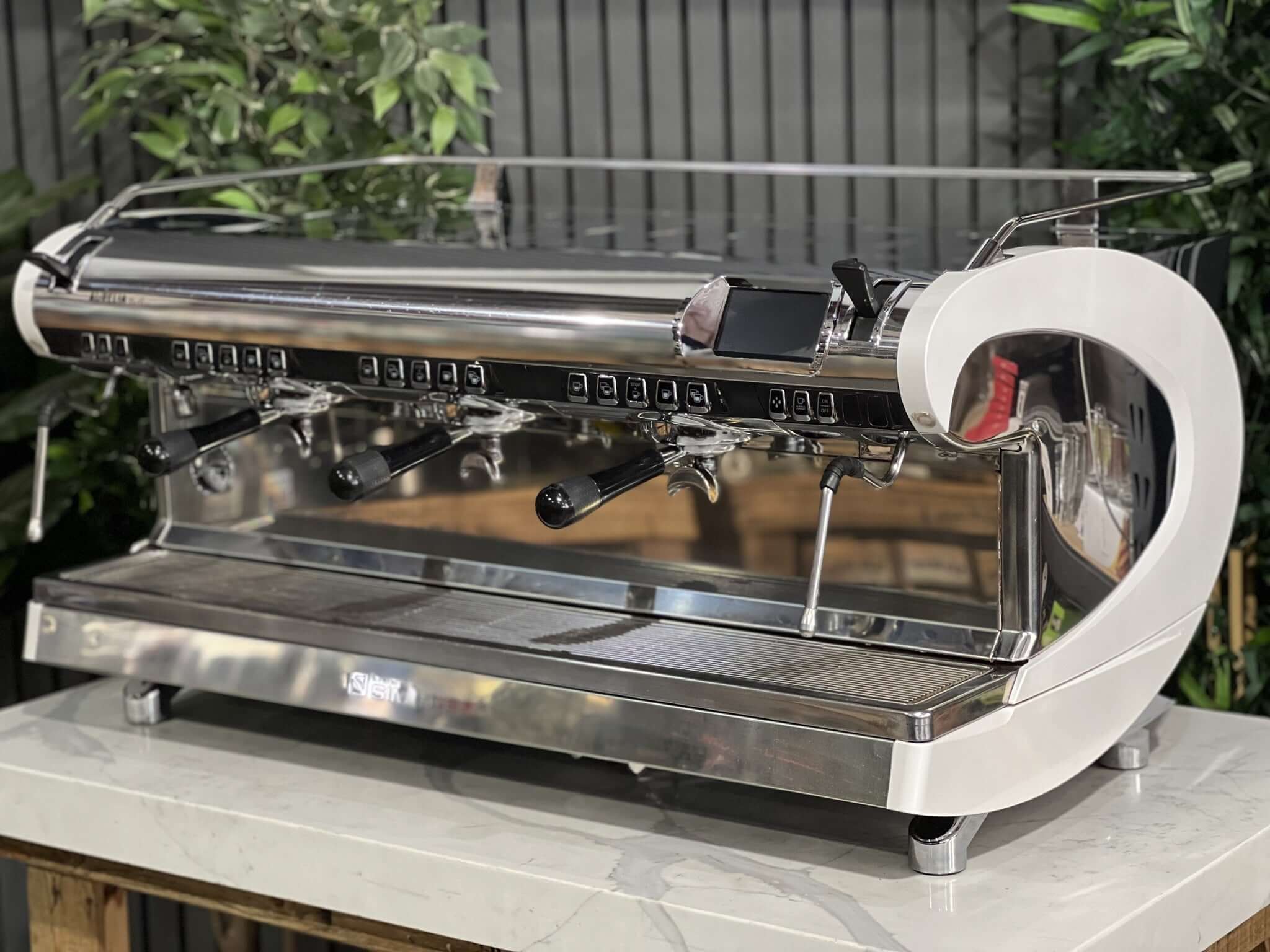 Nuova Simonelli Aurelia Wave White - 3 Group Commercial Espresso Machine - Stainless
