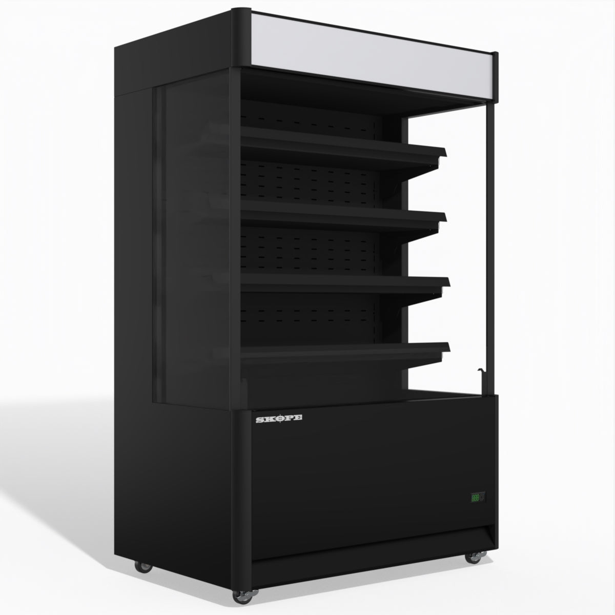 Skope OD1100N Open Deck Fridge - Low Sign - Black - OD1100N.LS.FM