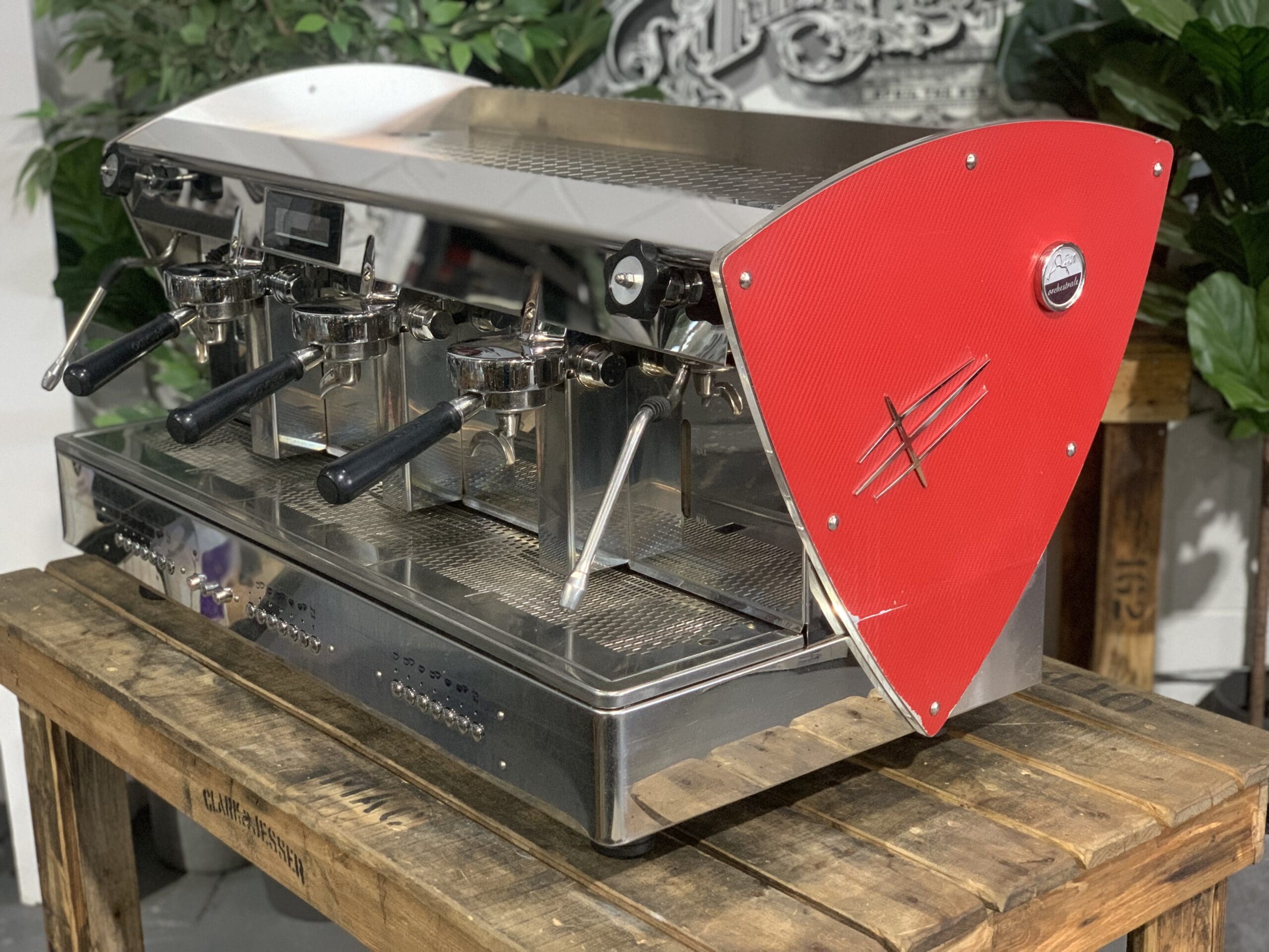 Orchestrale Etnica - 3 Group Commercial Espresso Machine - Red