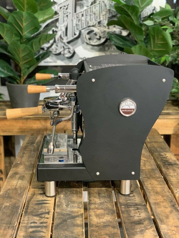 Orchestrale Nota Black with - 1 Group Commercial Espresso Machine - Timber