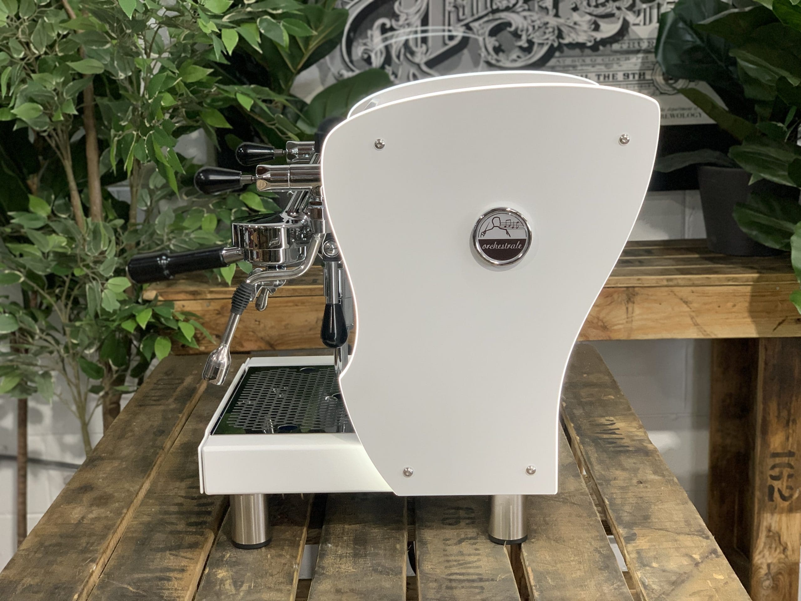 Orchestrale Nota with Side Lights - 1 Group Commercial Espresso Machine - White