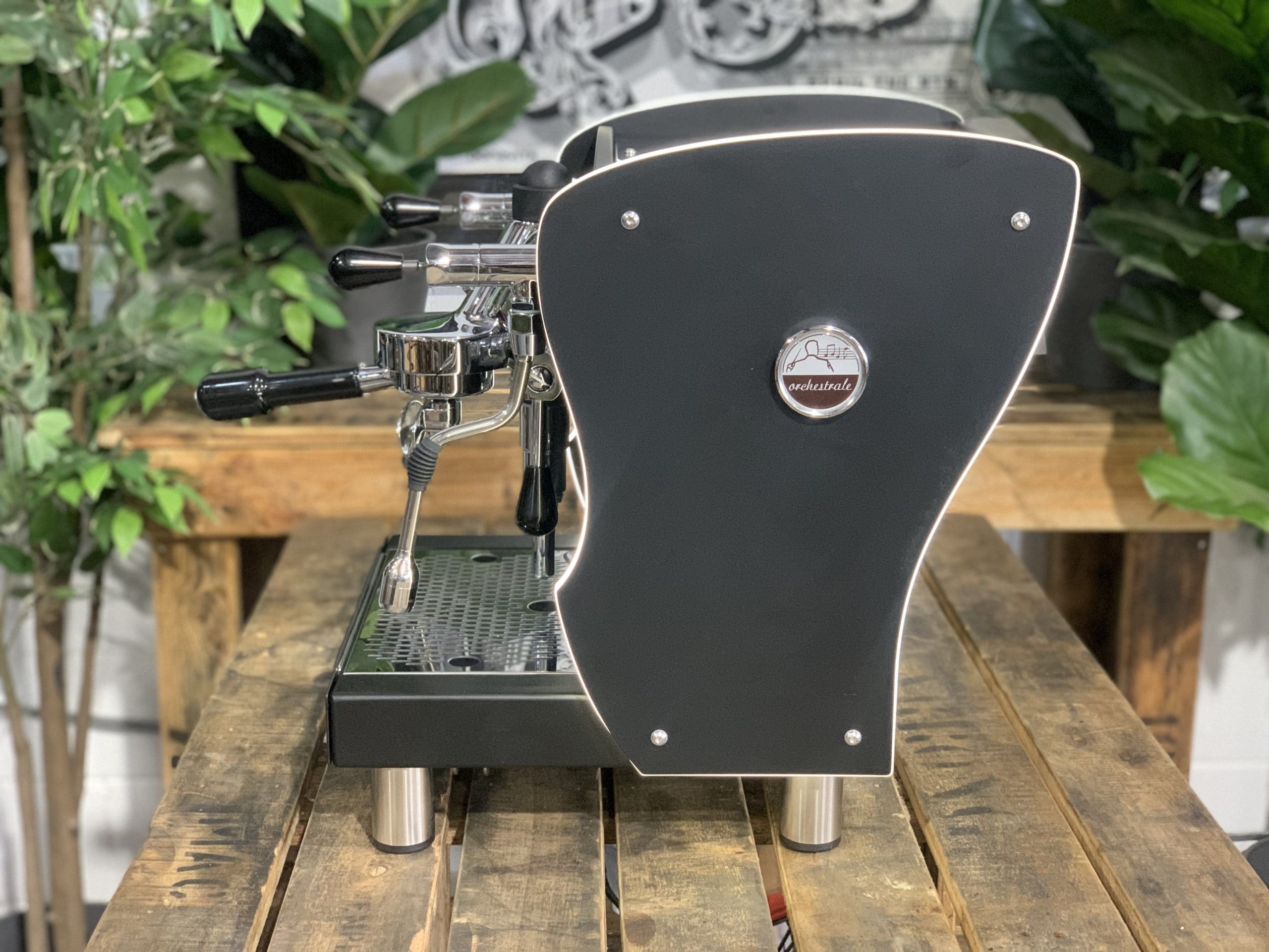 Orchestrale Nota with Side Lights - 1 Group Commercial Espresso Machine - Black