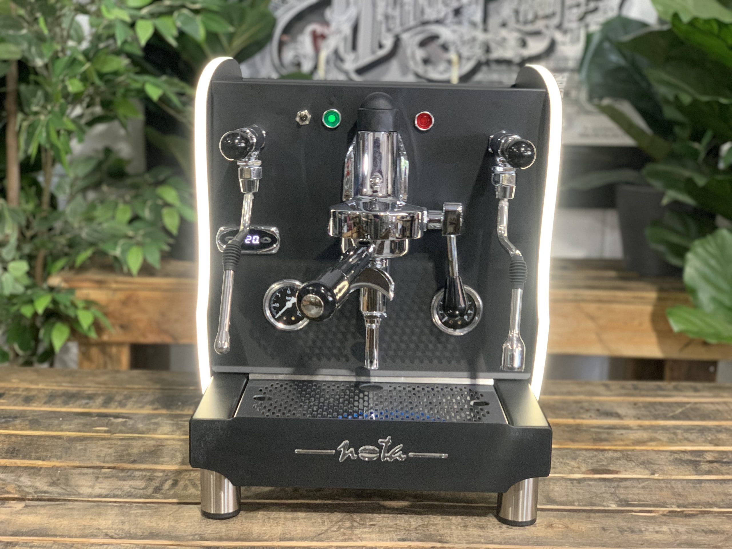 Orchestrale Nota with Side Lights - 1 Group Commercial Espresso Machine - Black